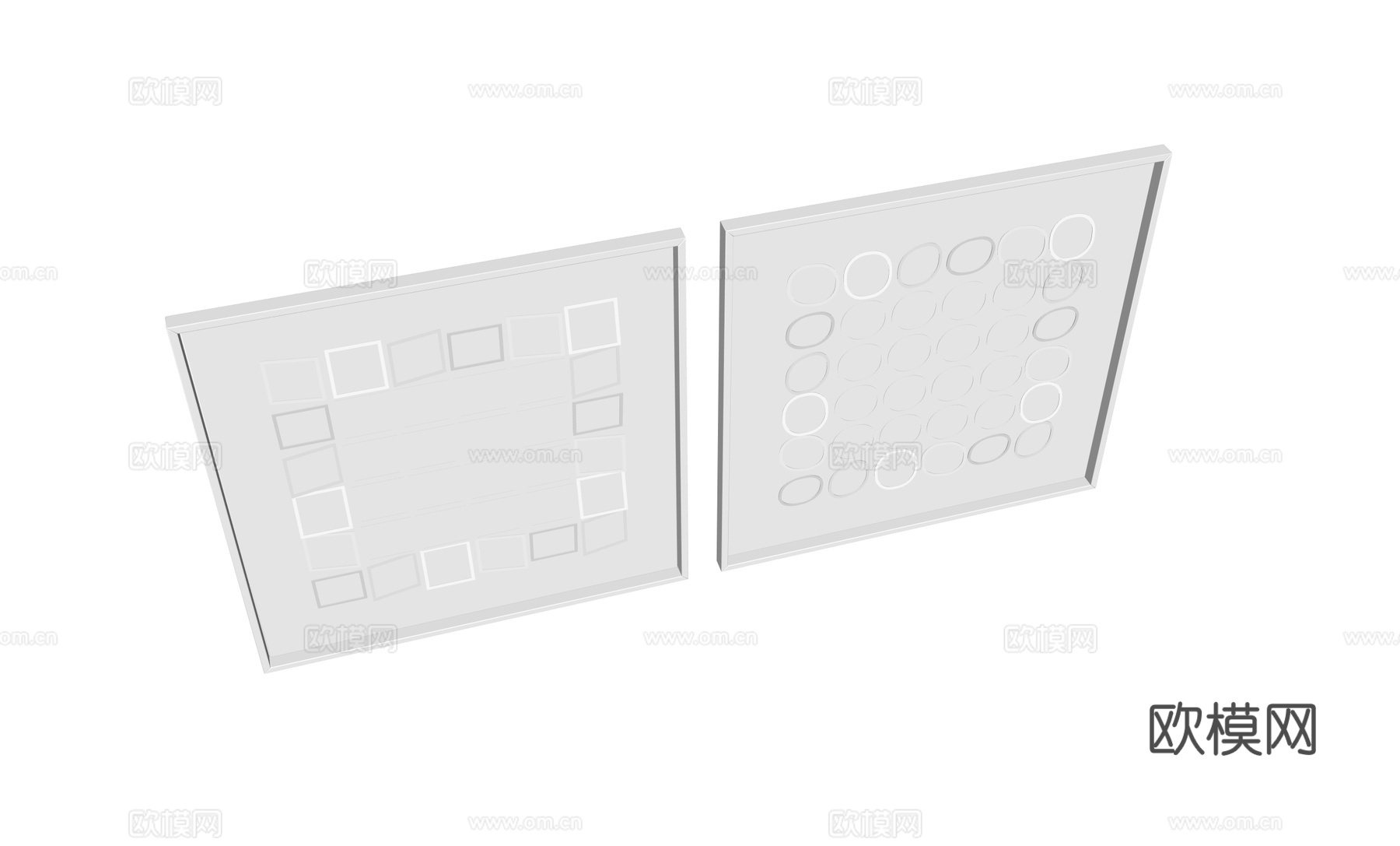 现代装饰挂画su模型