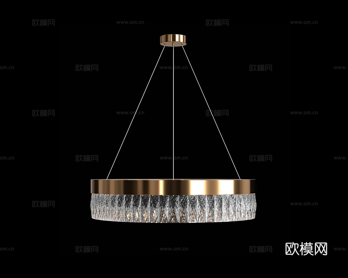 Cloyd 轻奢吊灯3d模型下载（渲染图1）