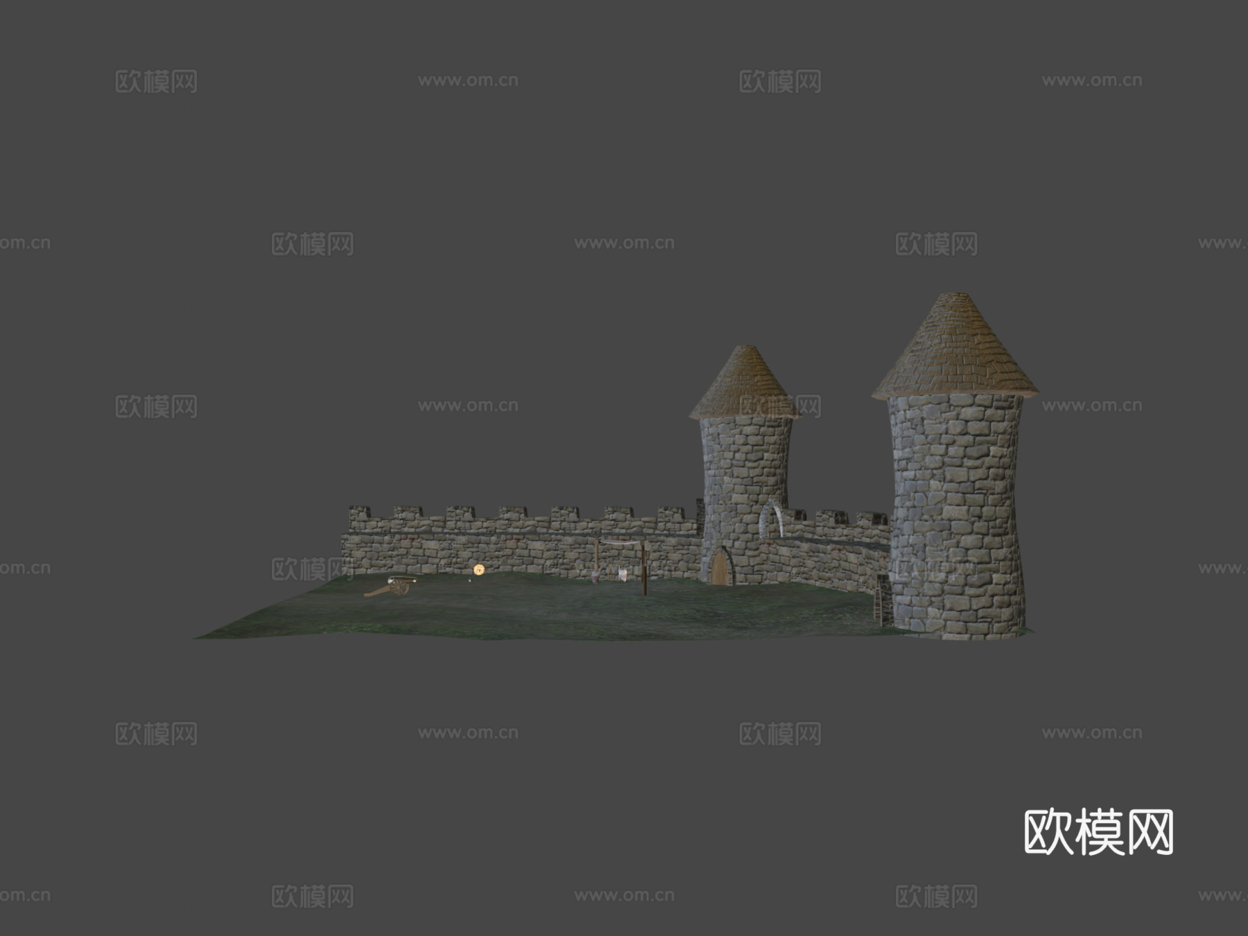 加农炮3d模型下载（渲染图7）