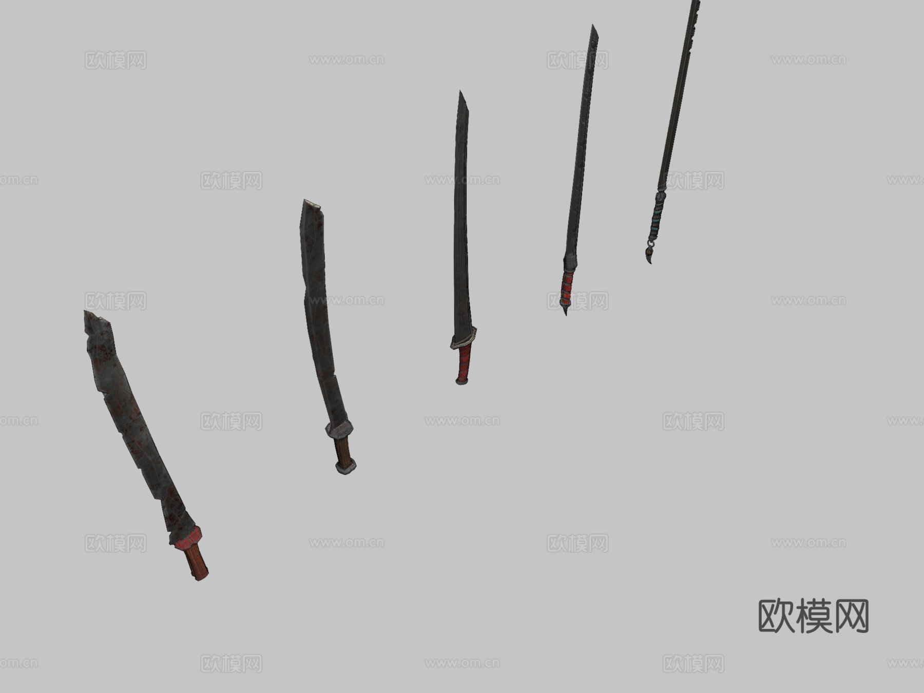 死亡猎人双刃3d模型下载（渲染图2）