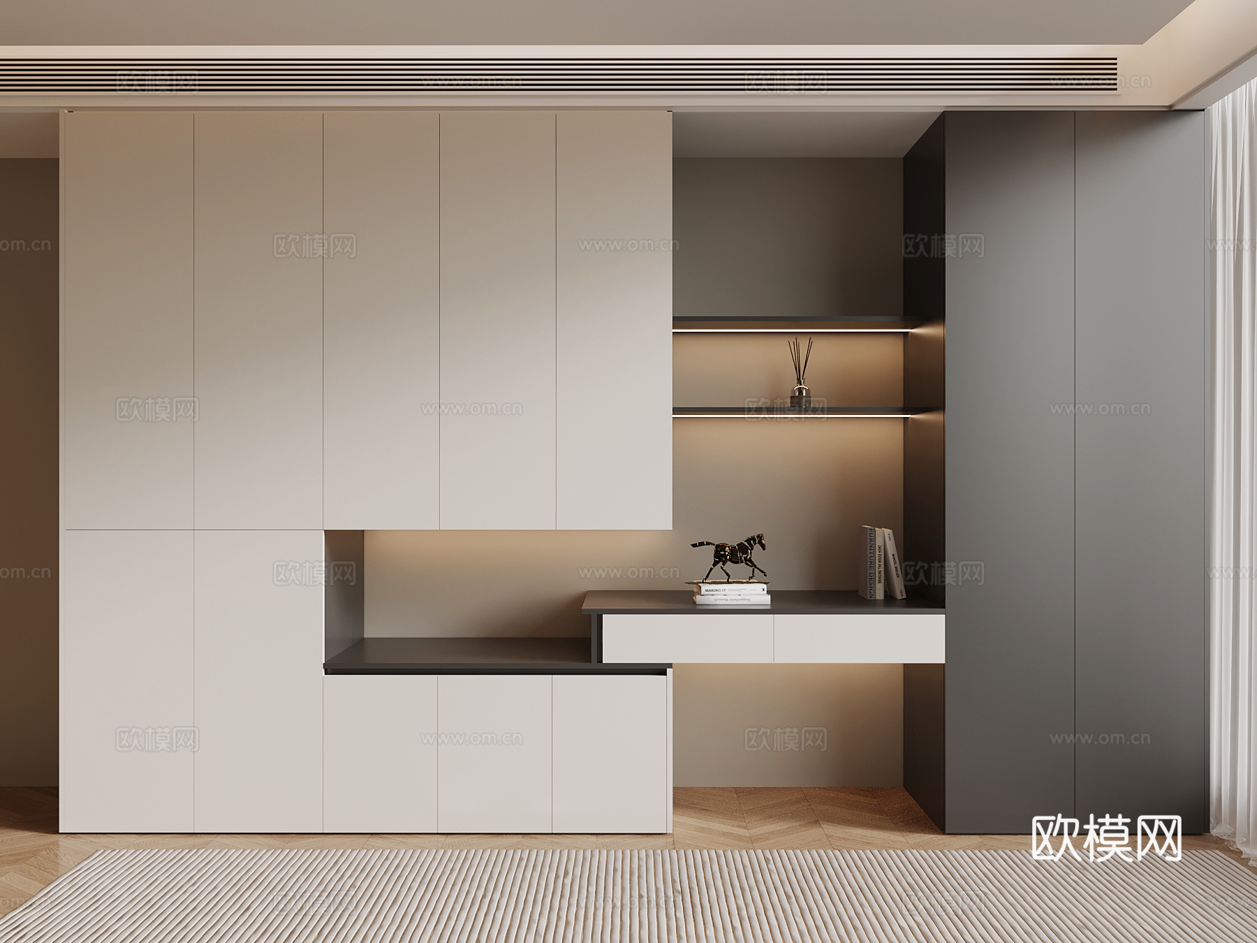 现代衣柜su模型