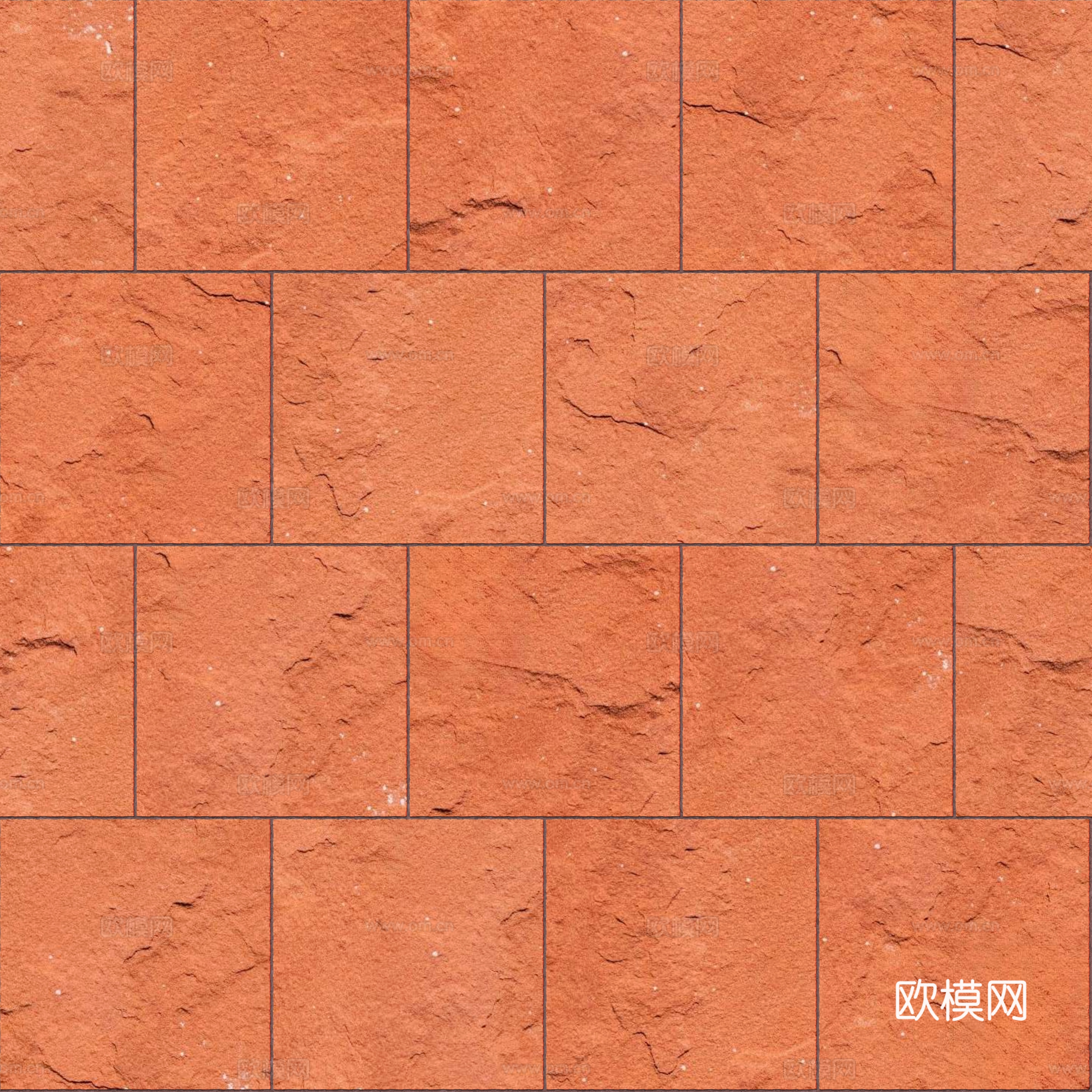 暗红色红色砂岩-方形错缝-横向22