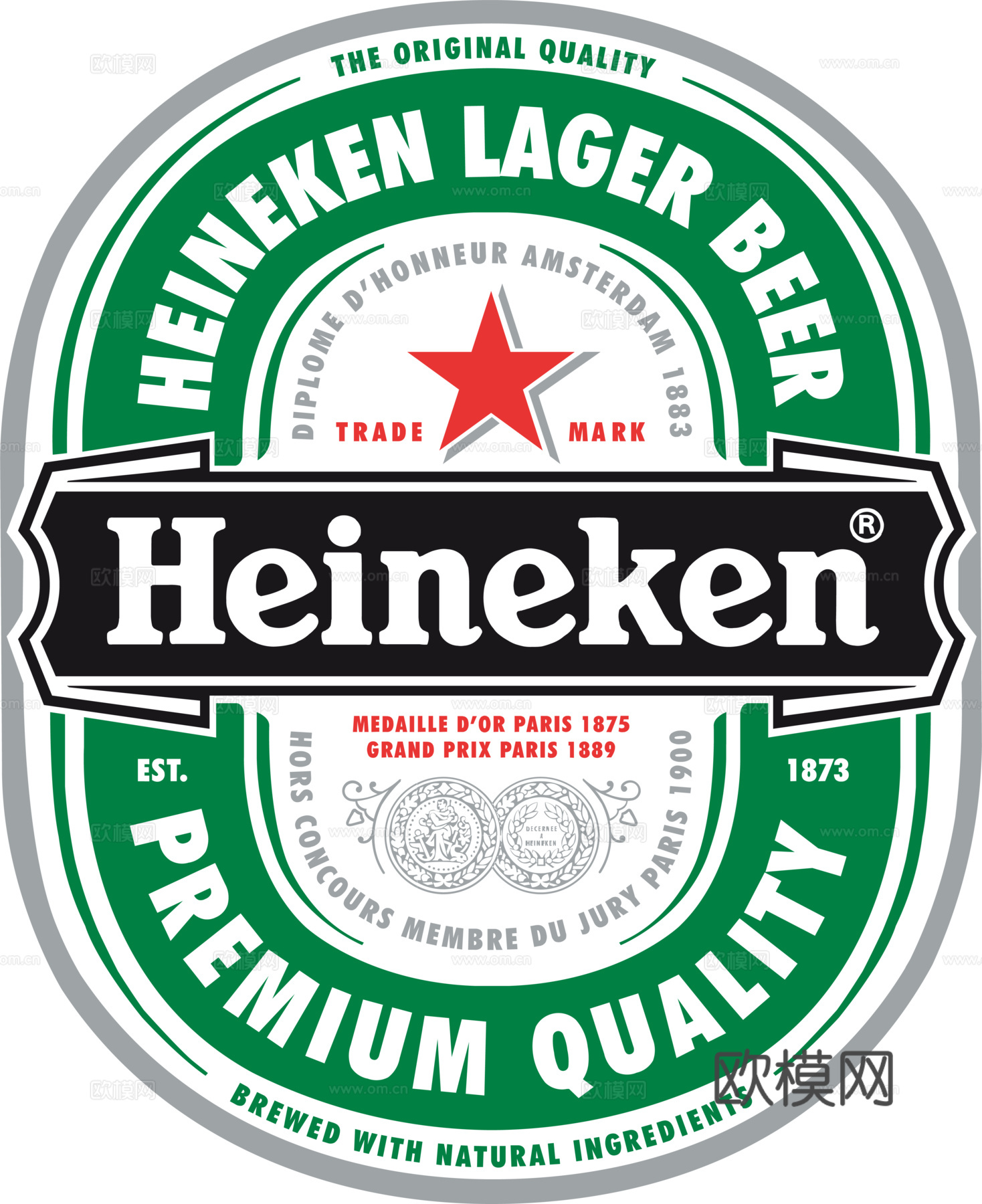 喜力啤酒4，啤酒品牌logo