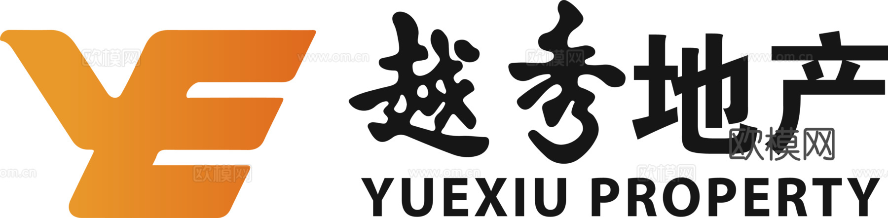 越秀地产，房地产商logo