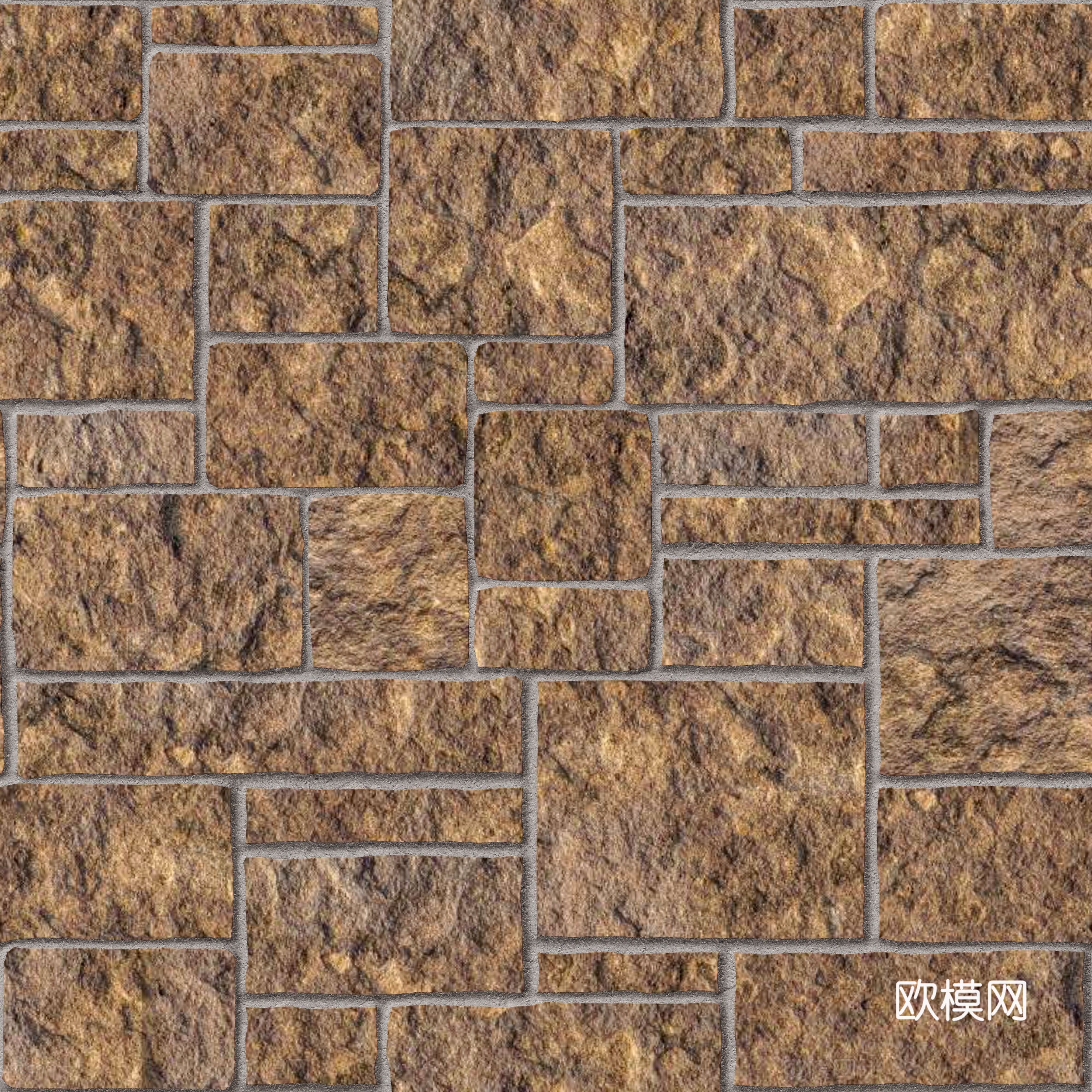 暗红色红色砂岩石板-大小错拼错缝16