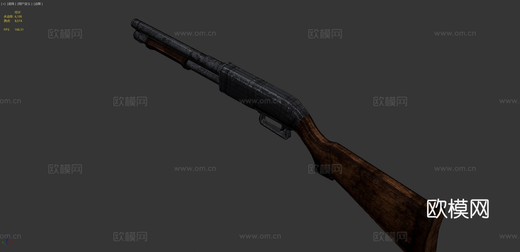 霰弹枪3d模型下载（渲染图4）