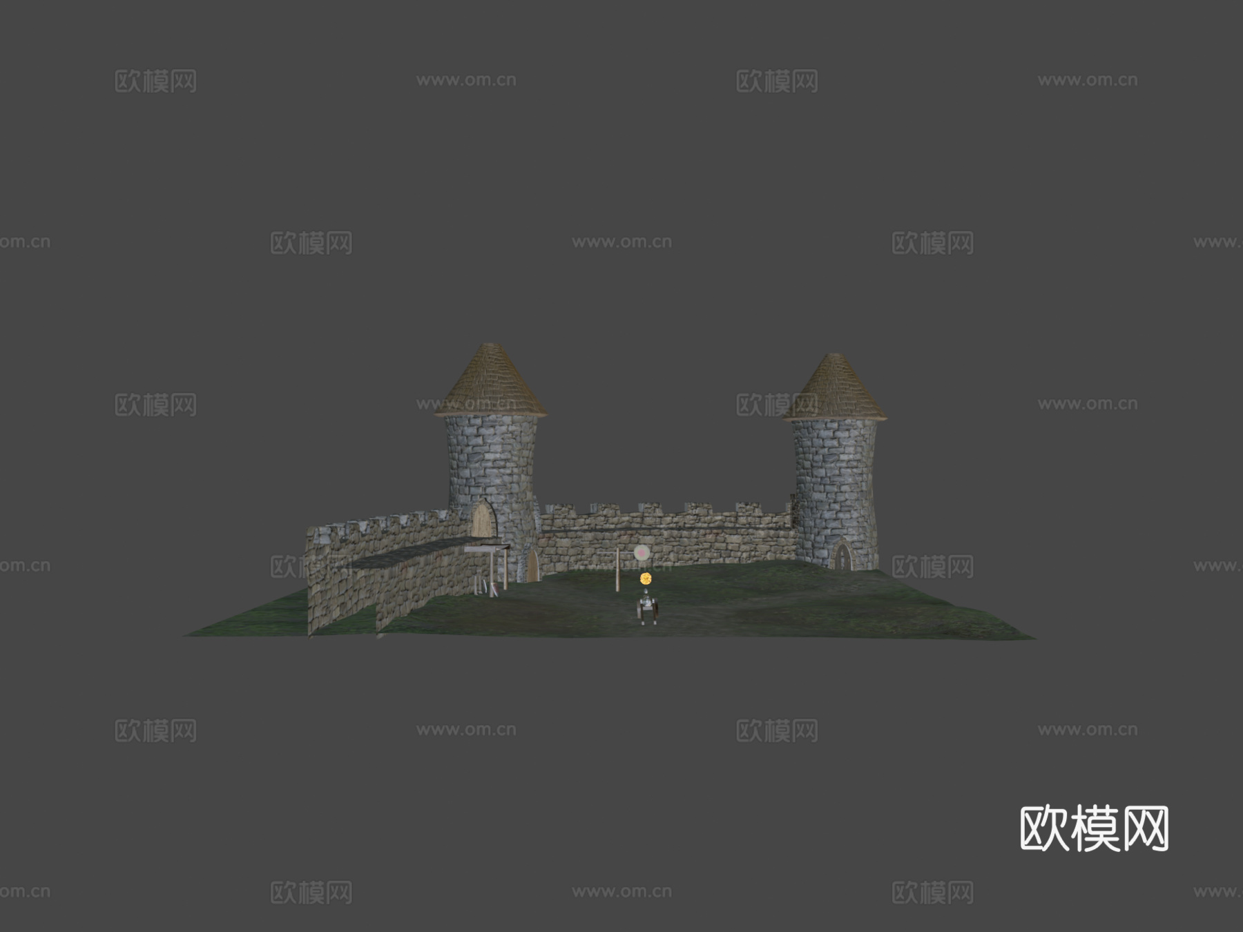 加农炮3d模型下载（渲染图5）