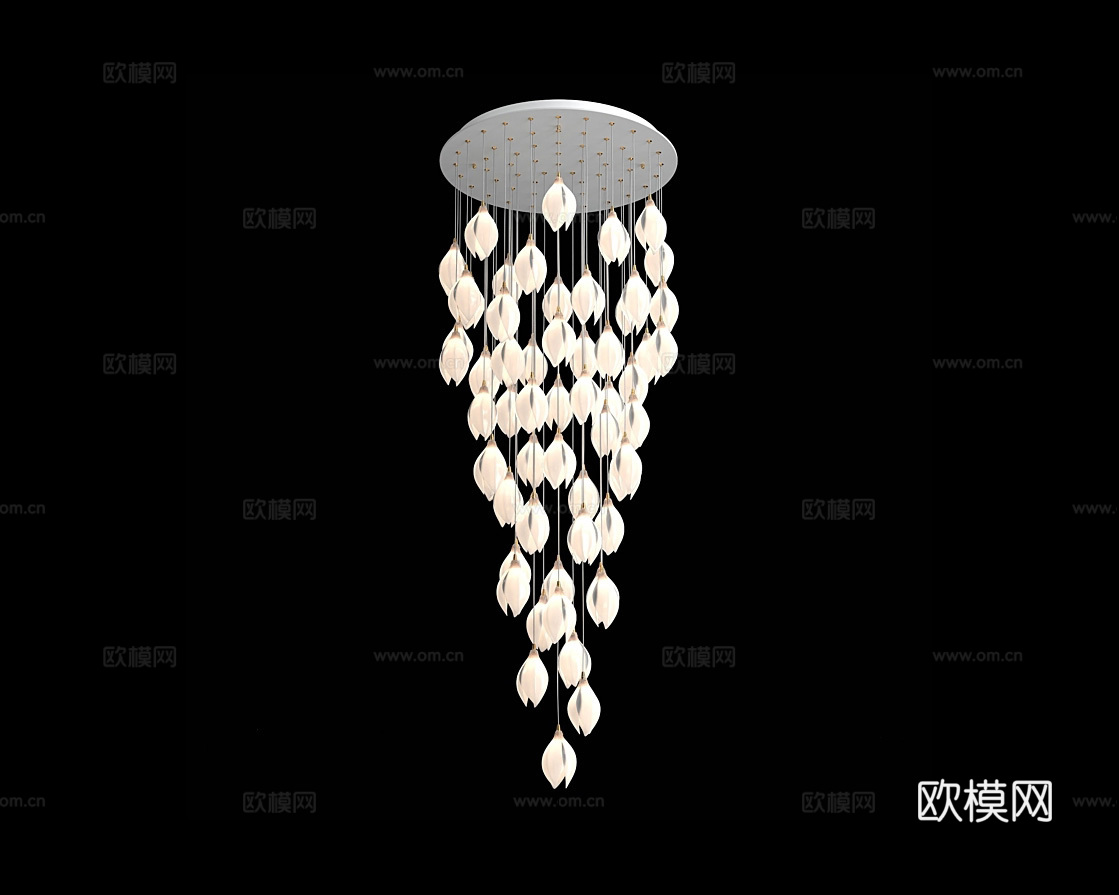 Cloyd 吸顶装饰吊灯3d模型下载（渲染图1）
