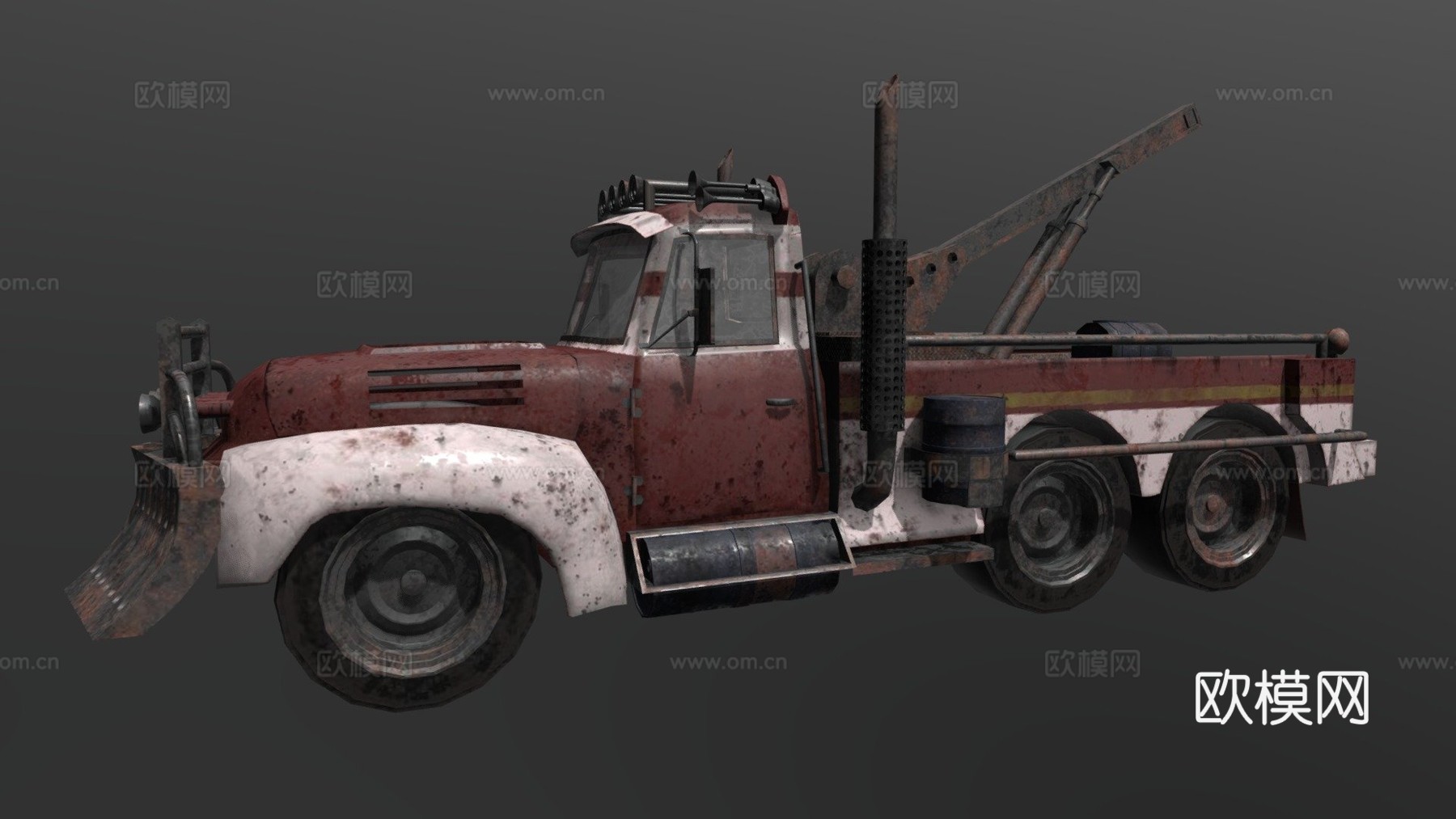 拖车3d模型下载（渲染图1）