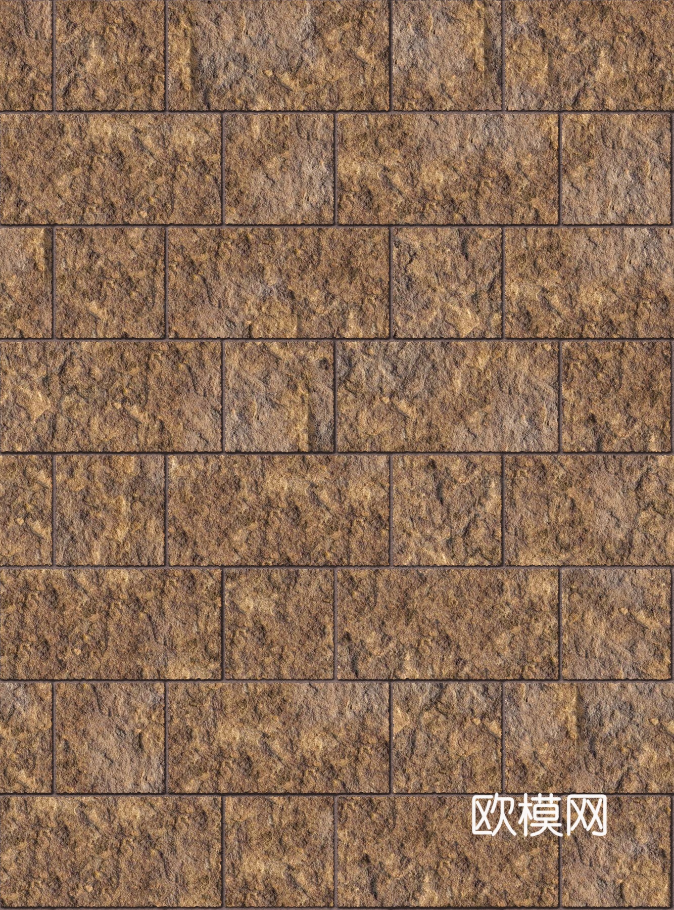 暗红色红色砂岩石板-宽窄间隔错缝13