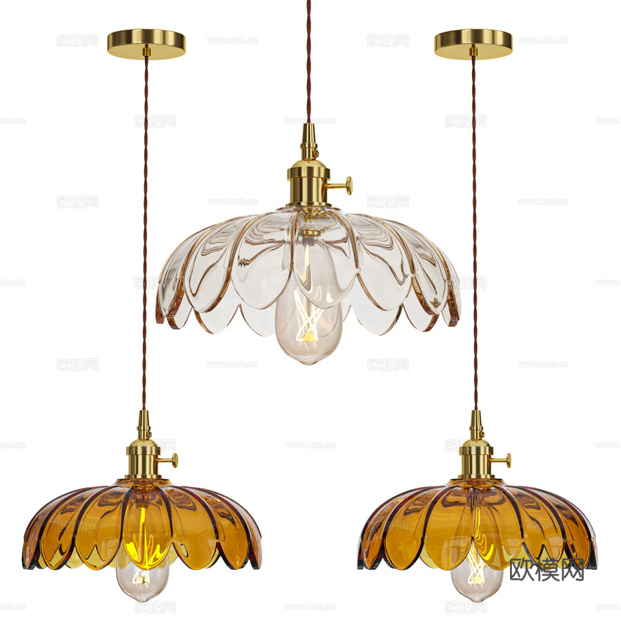 玻璃花灯3d模型下载
