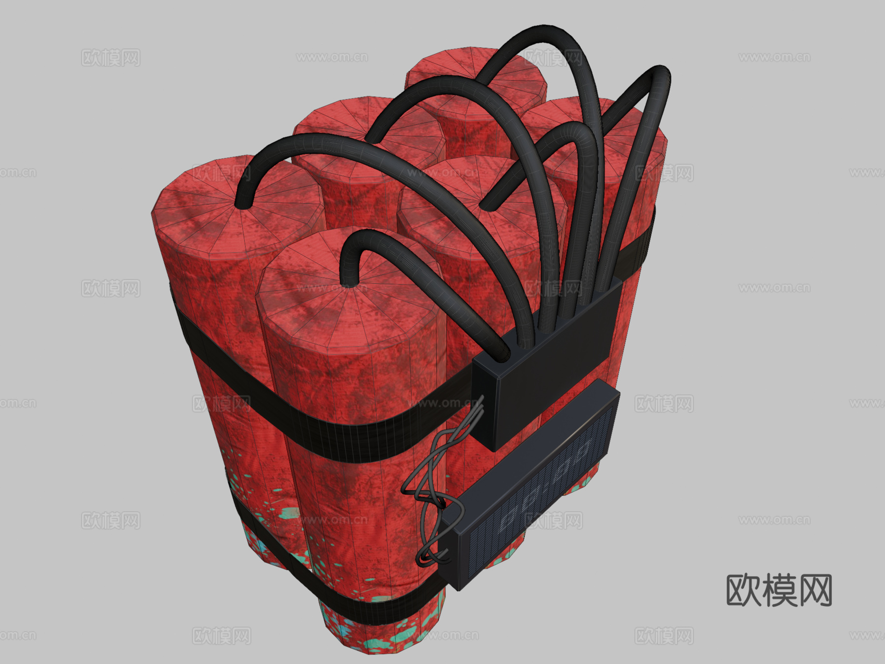 炸弹3d模型下载（渲染图2）