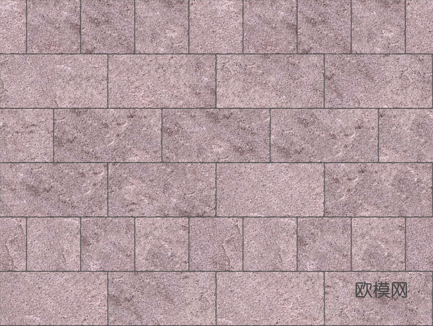 暗红色红色砂岩石板-宽窄间隔错缝30