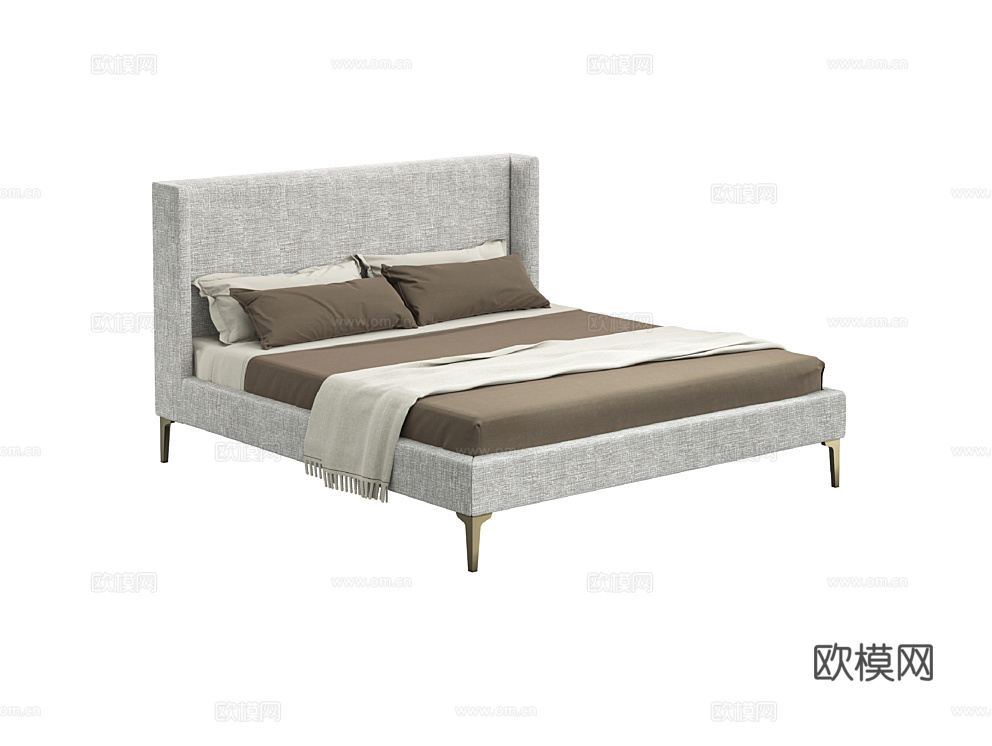 Fratelli Barri 双人床3d模型下载（渲染图1）