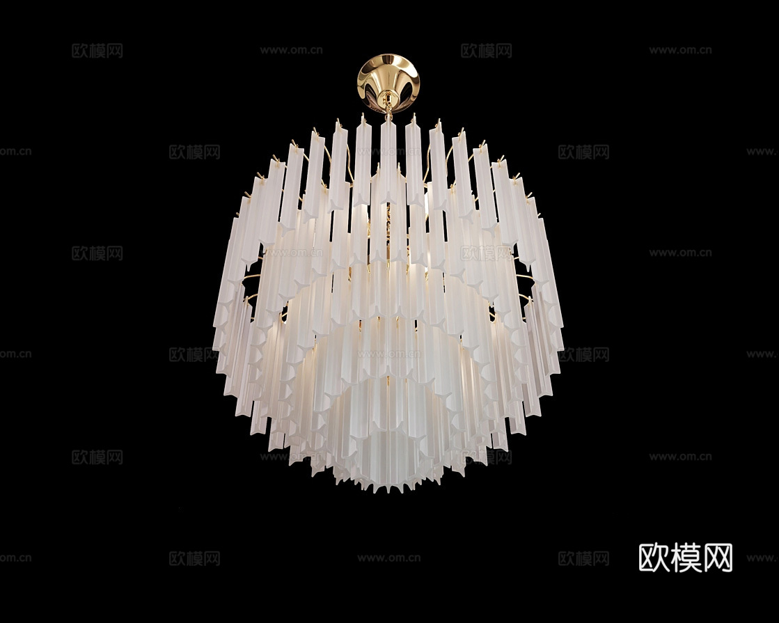 Cloyd 奢华水晶吊灯3d模型下载（渲染图3）