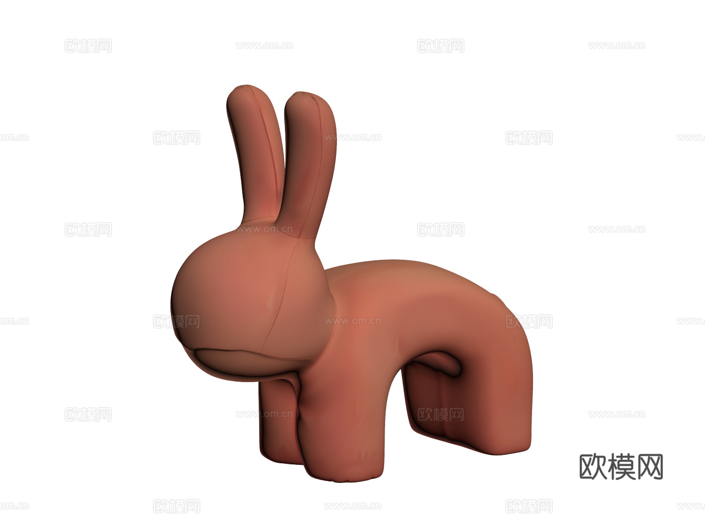 现代动物坐凳 兔子凳 宝宝坐骑凳 小矮凳su模型