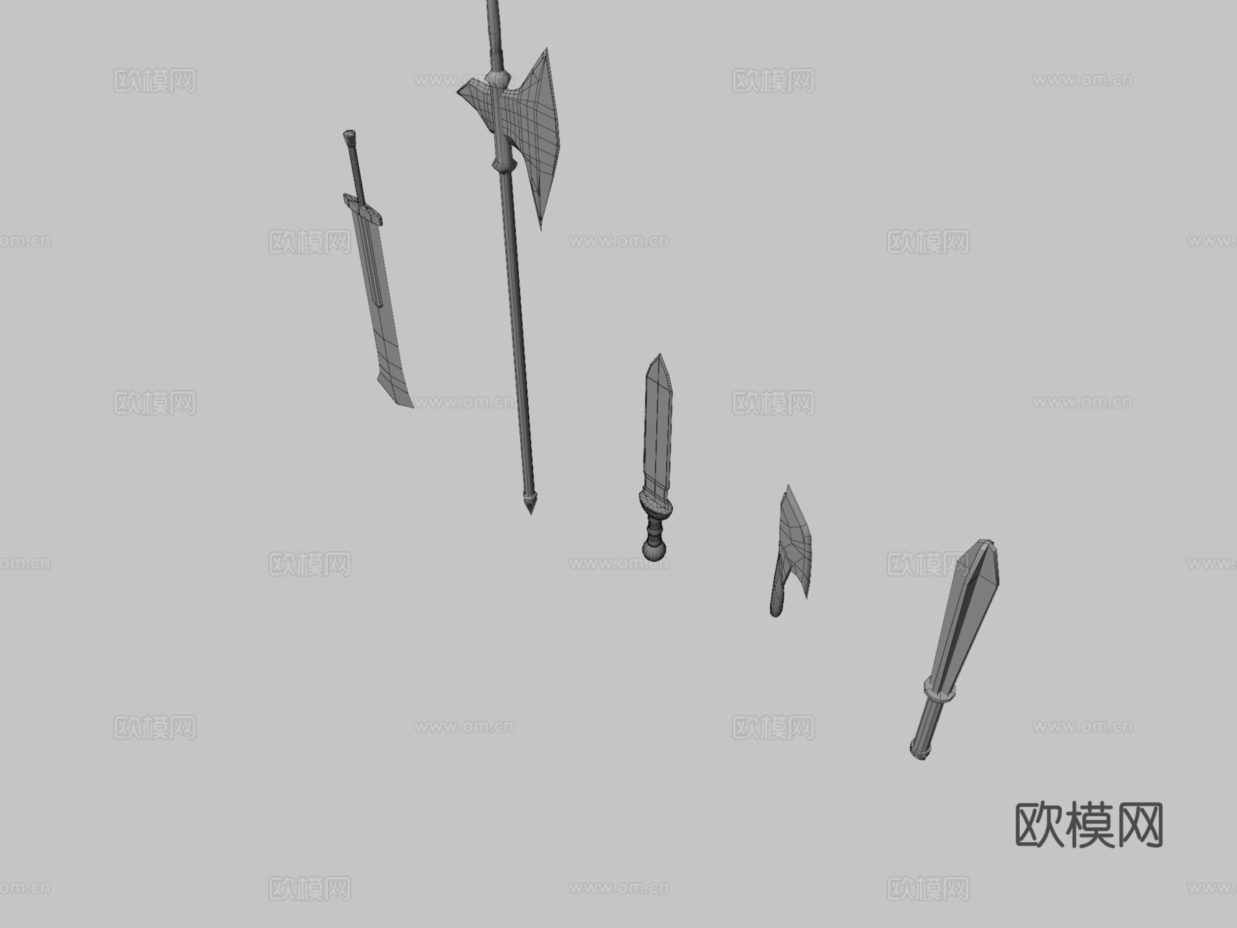 武器阵容3d模型下载（渲染图3）