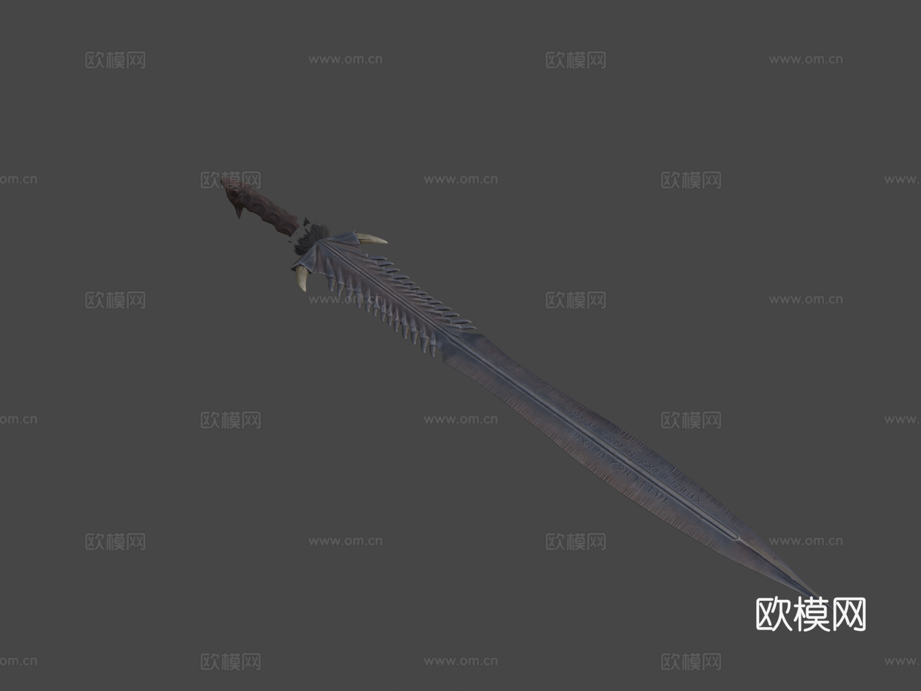 狼教派剑3d模型下载（渲染图6）