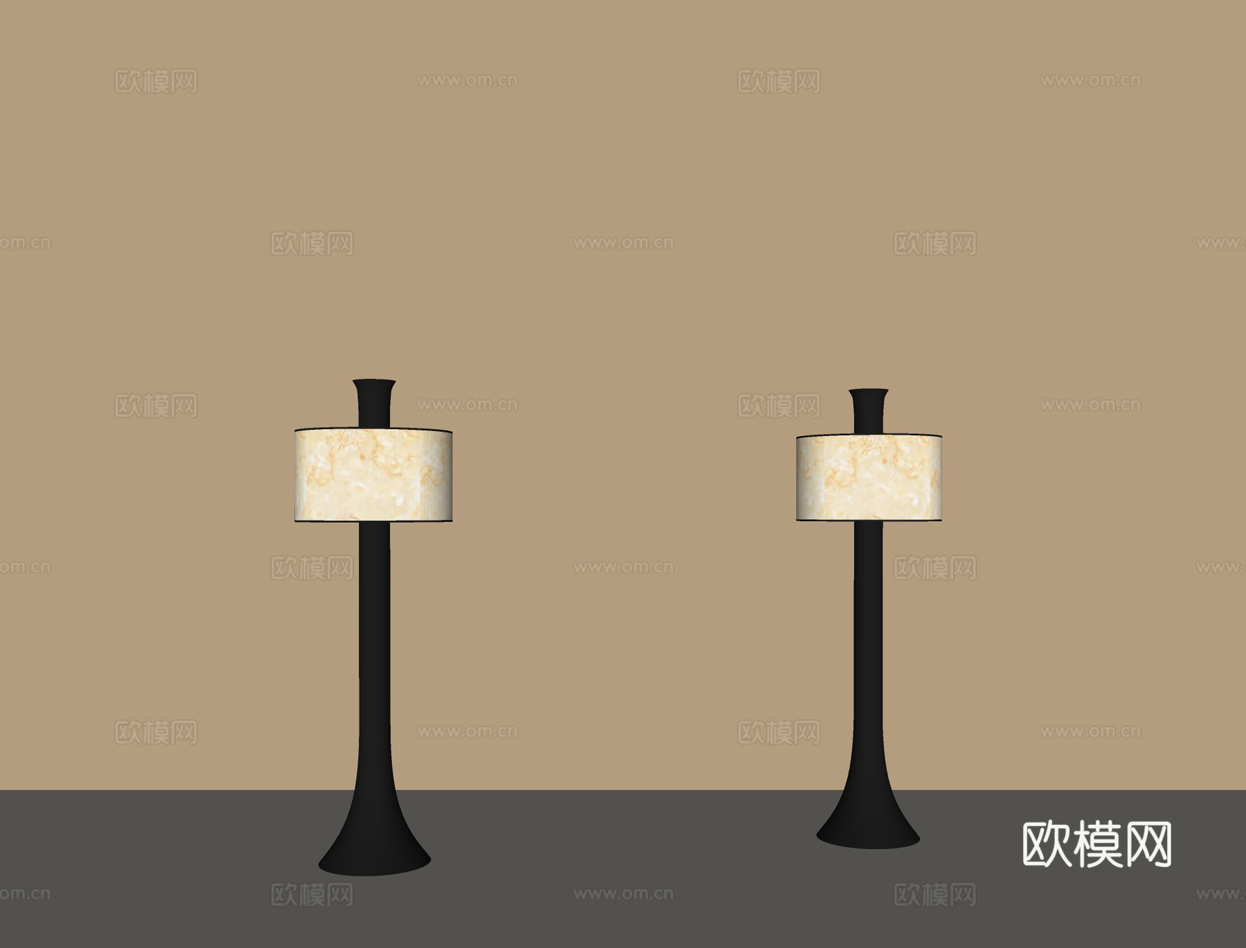 现代轻奢落地灯 复古落地灯 客厅落地灯 艺术落地灯su模型