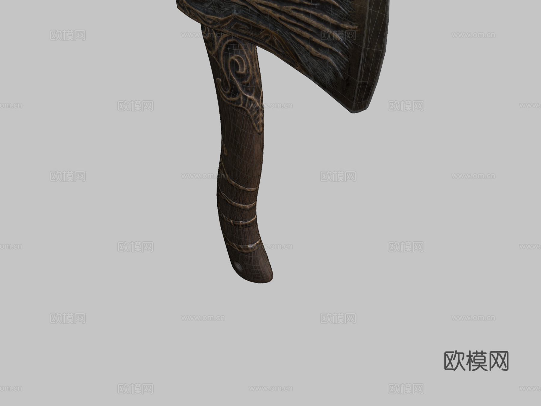 诅咒财宝手斧3d模型下载（渲染图2）