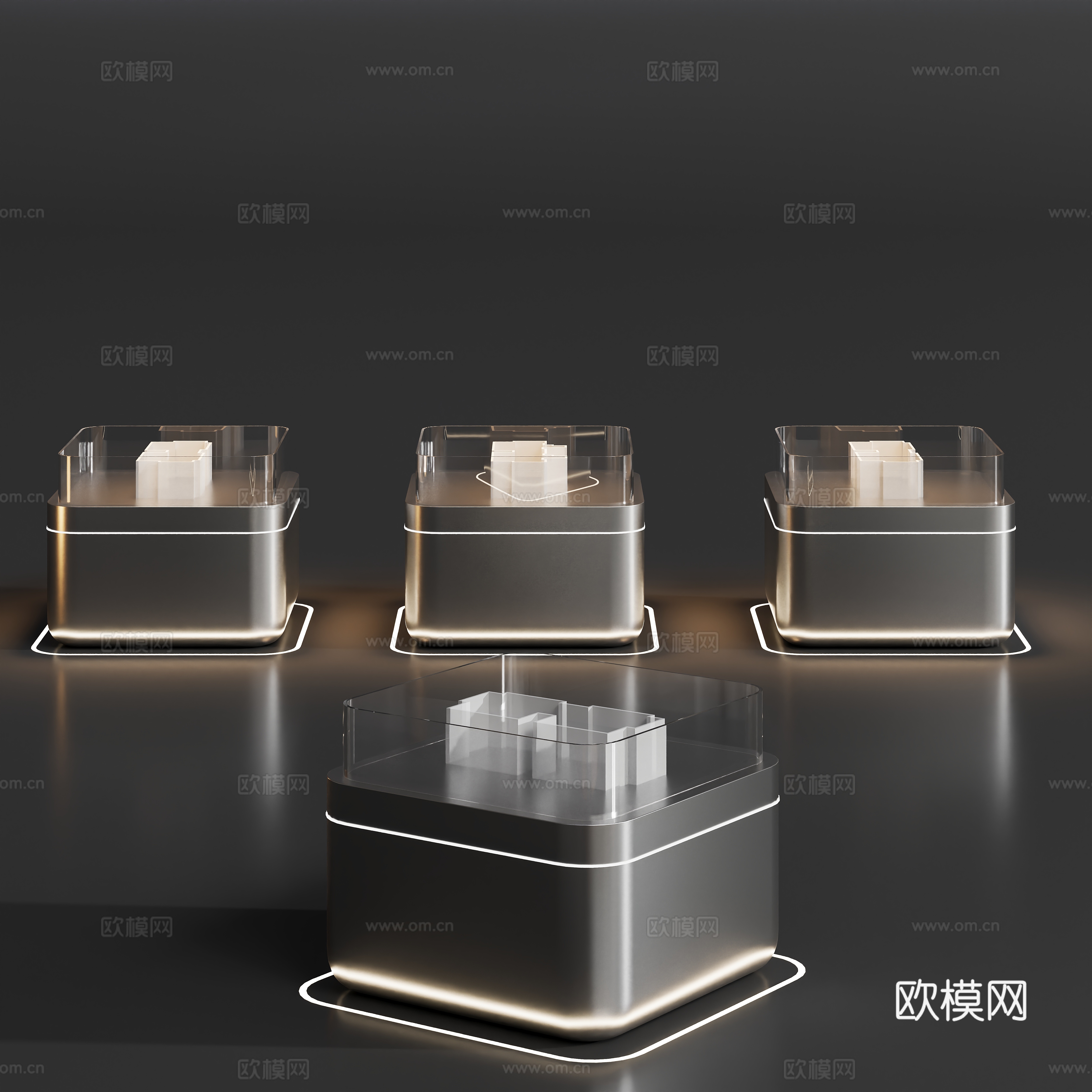 展台展柜户型盘su模型