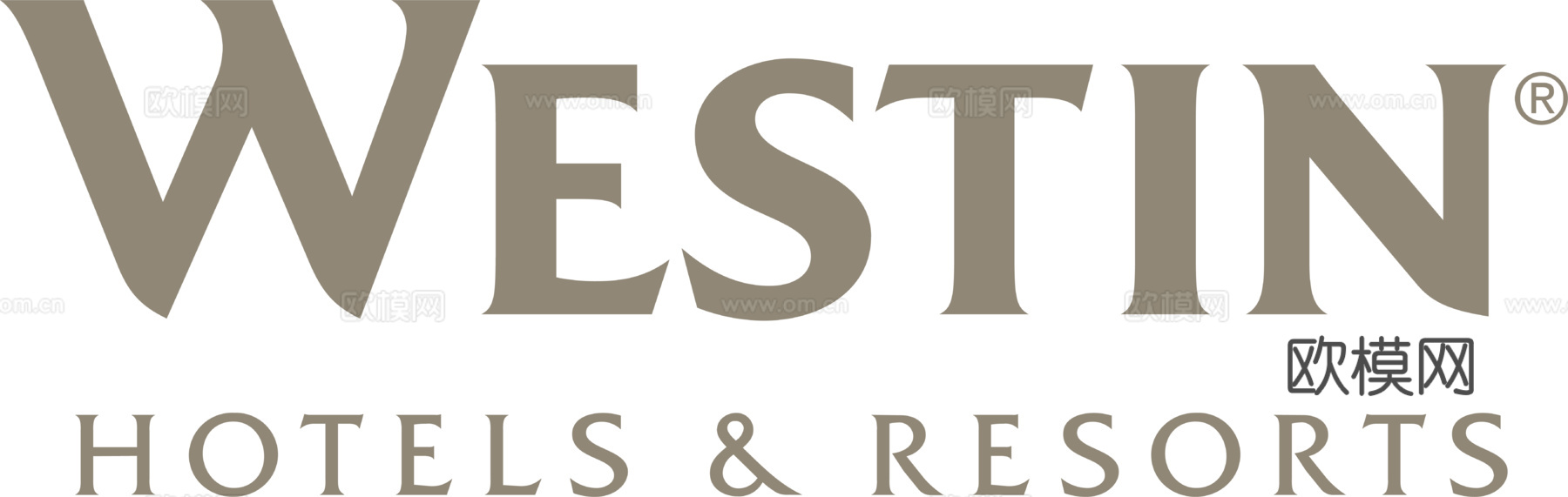 威斯汀Westin酒店，酒店旅馆logo