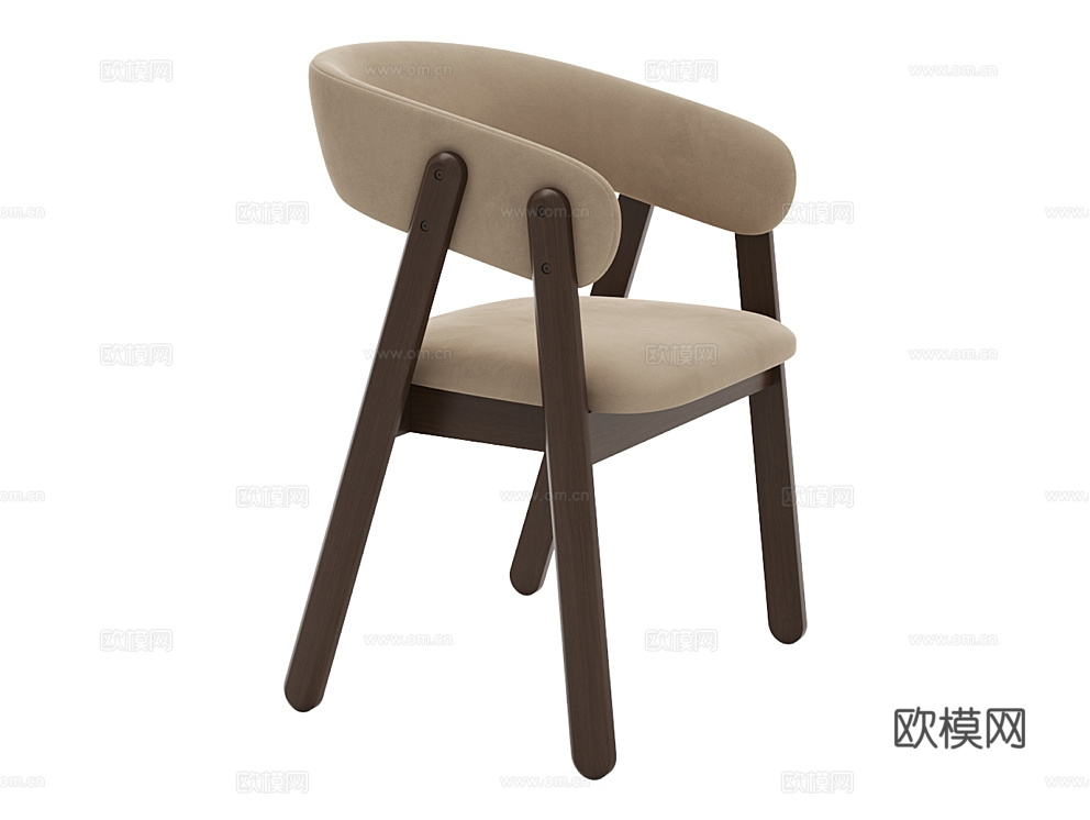 MEBELFORM 北欧原木餐椅3d模型下载（渲染图2）