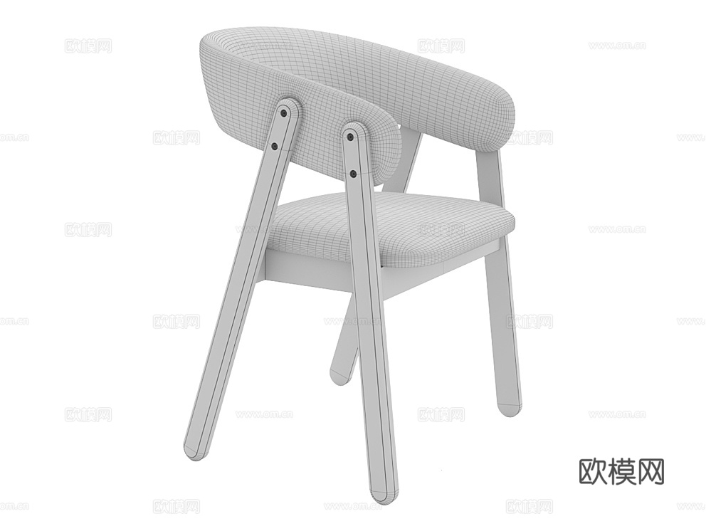 MEBELFORM 北欧原木餐椅3d模型下载（渲染图7）