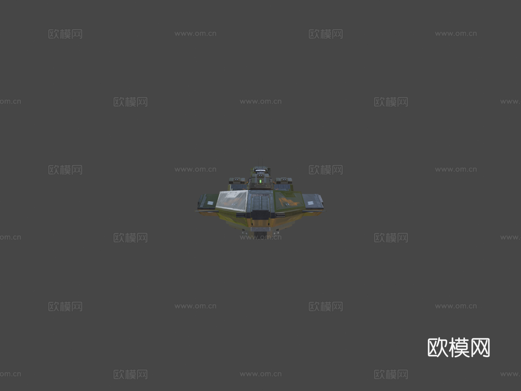 科幻轻型护卫舰水牛3d模型下载（渲染图5）