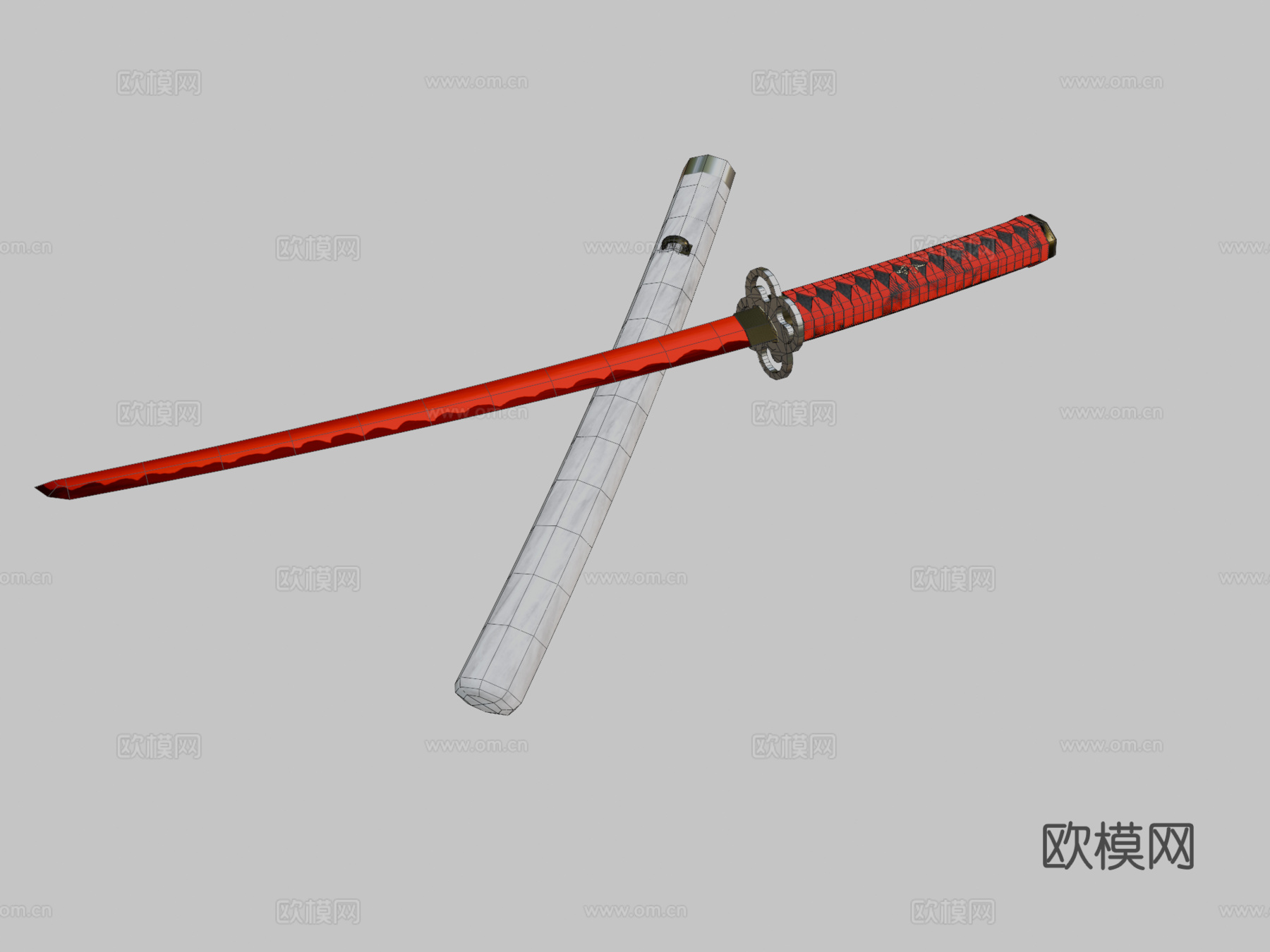 武士刀v.23d模型下载（渲染图2）