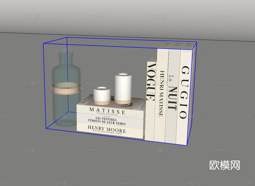 摆件组合su模型