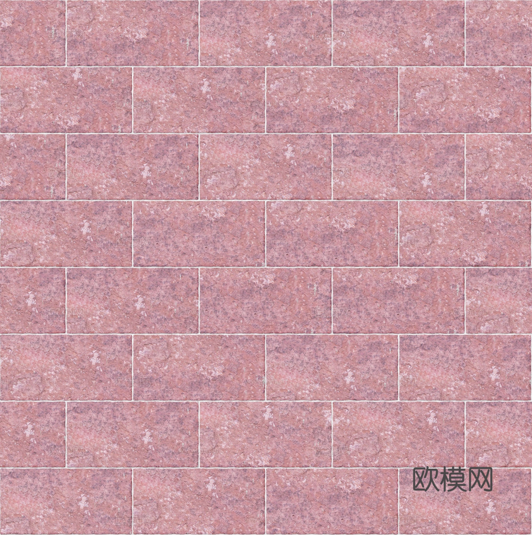 暗红色红色砂岩石板-矩形错缝-横向15