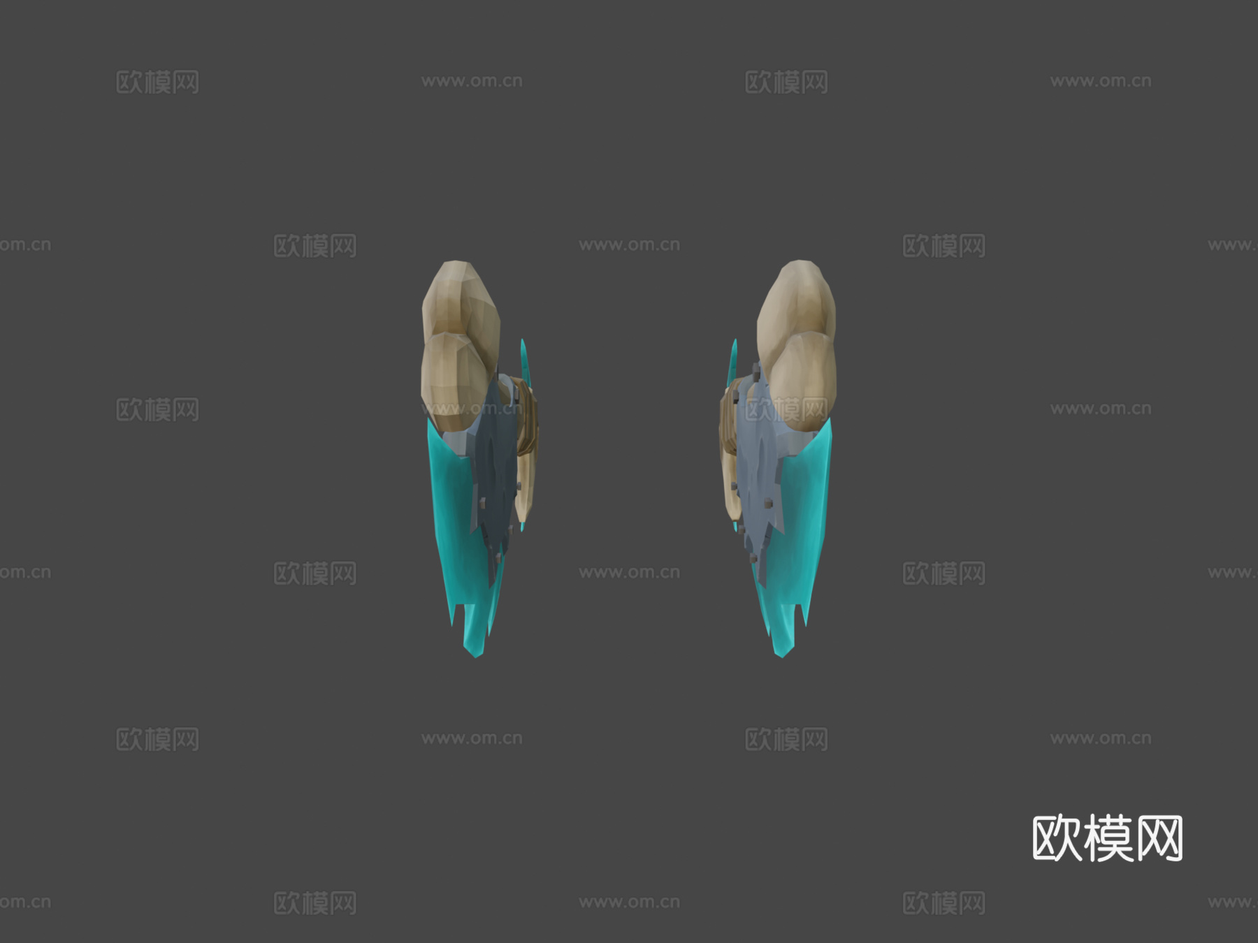 冰斧光滑骨骼对比3d模型下载（渲染图7）