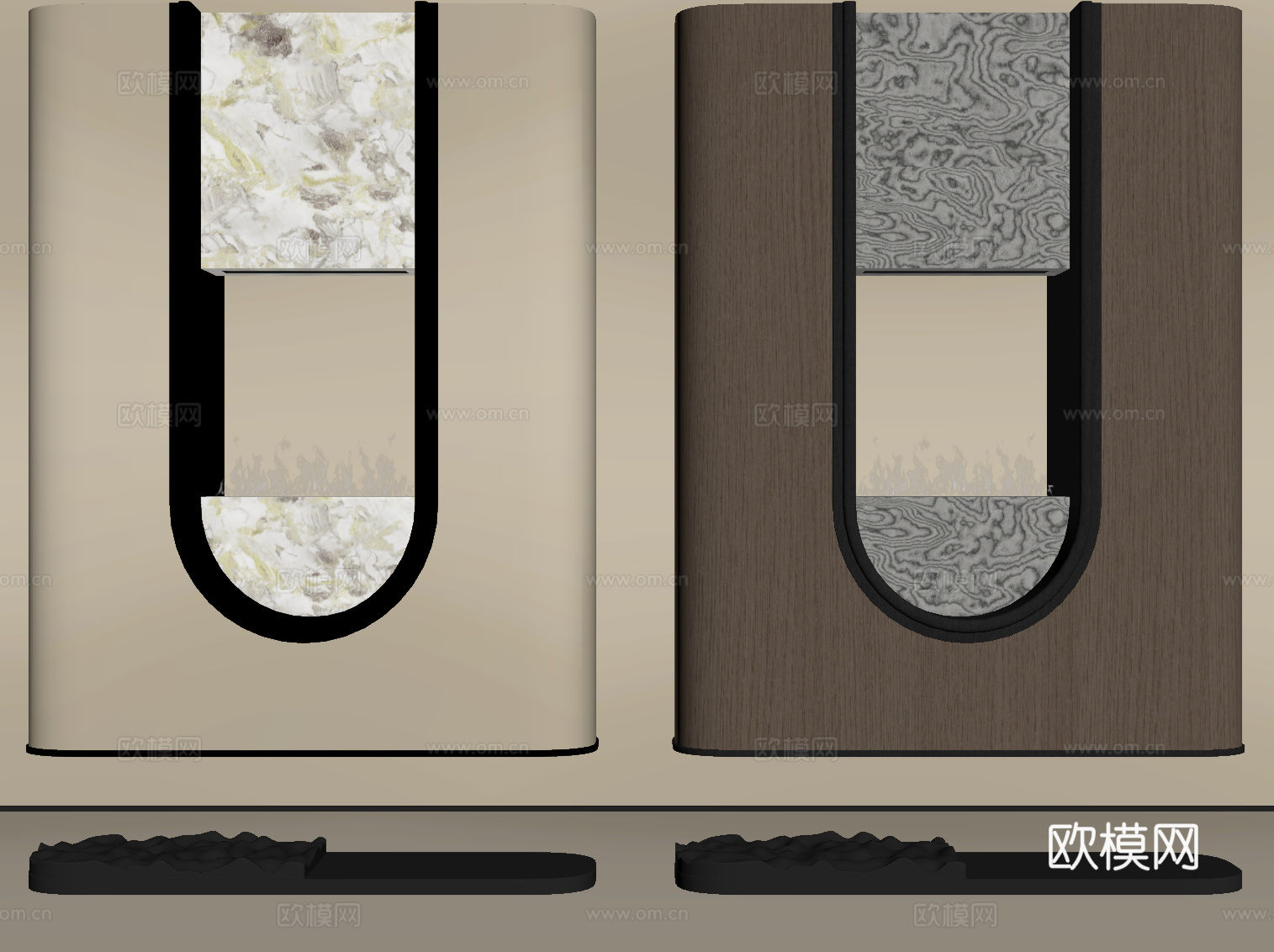 现代玄关su模型