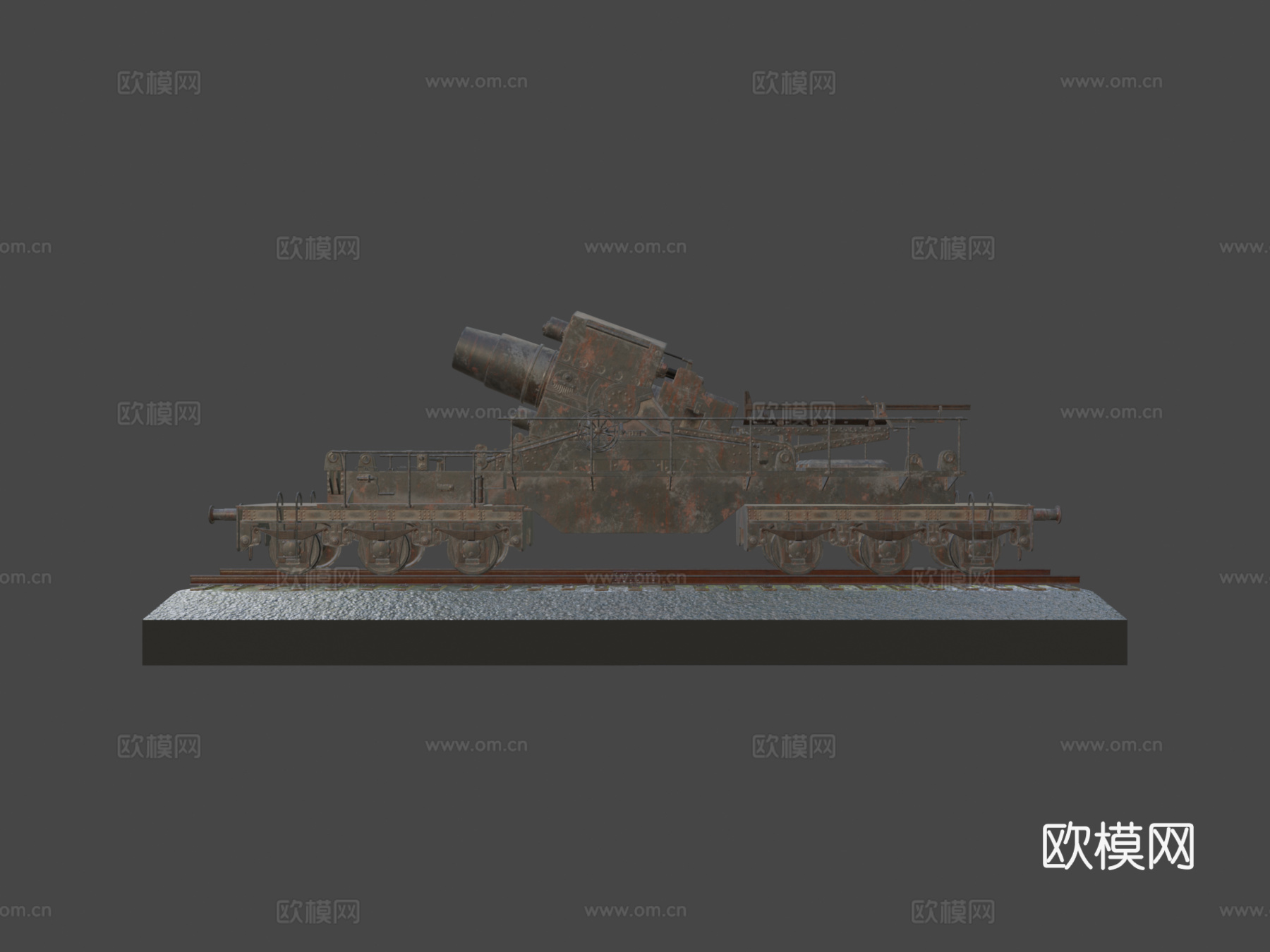 病理学2018铁路炮23d模型下载（渲染图6）