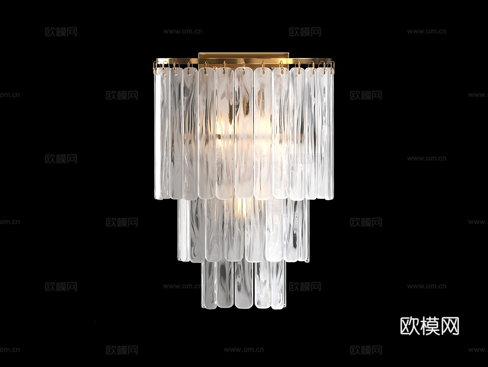 Cloyd 轻奢壁灯3d模型下载（渲染图1）