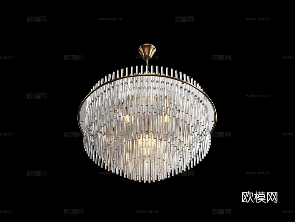 Cloyd 轻奢吊灯3d模型下载（渲染图3）