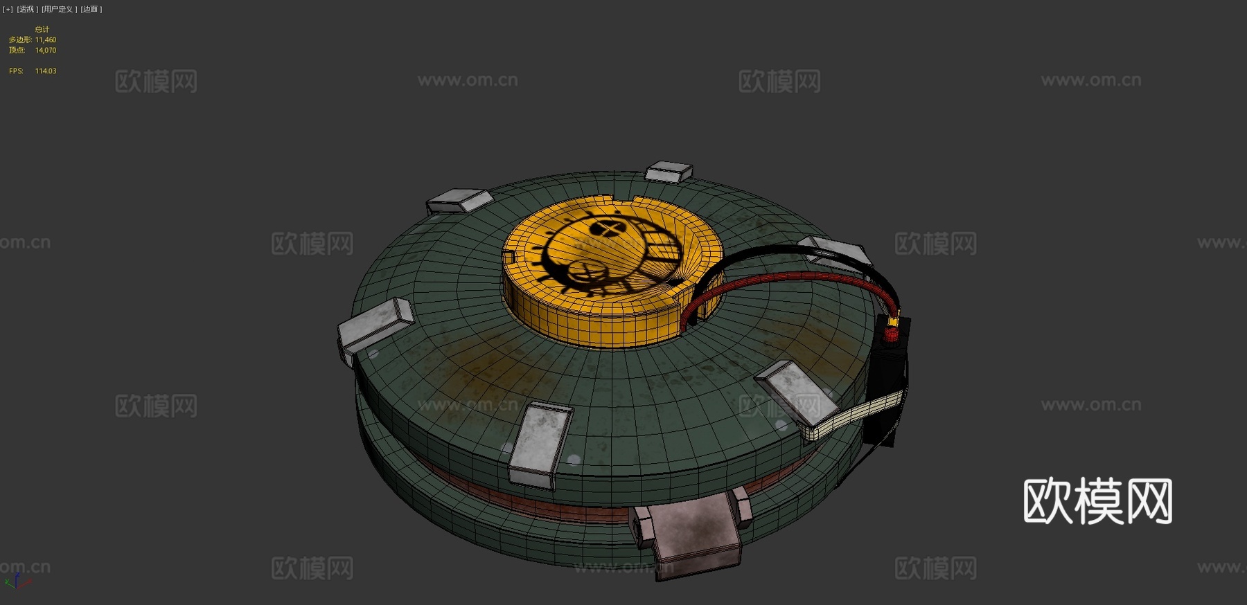 狂鼠地雷3d模型下载（渲染图4）