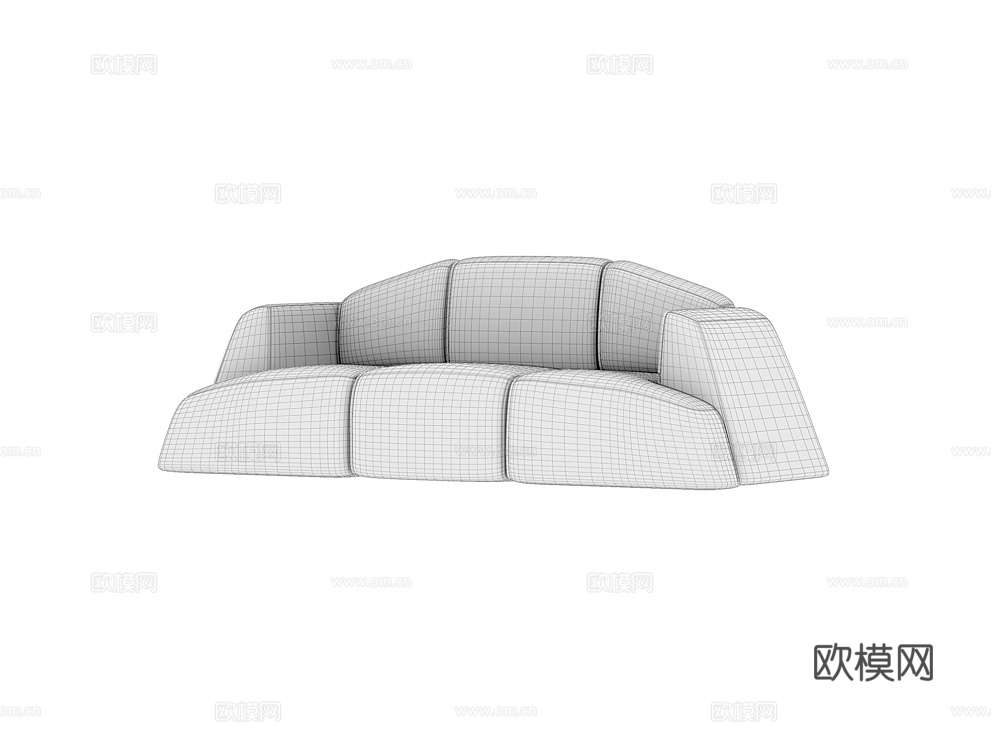 Siori 三人沙发3d模型下载（渲染图2）