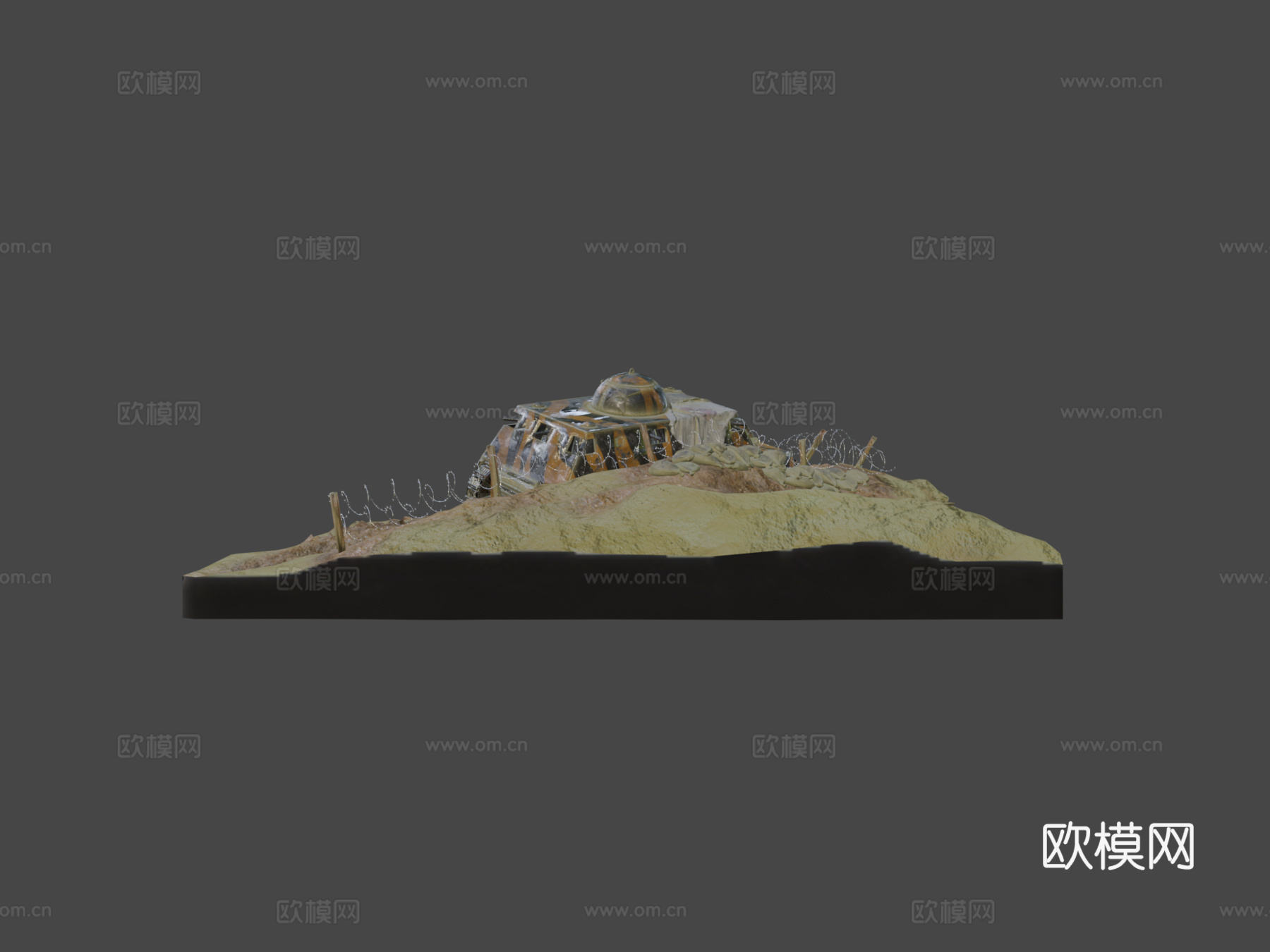 菲亚特2000利比亚平定行动1923年3d模型下载（渲染图5）