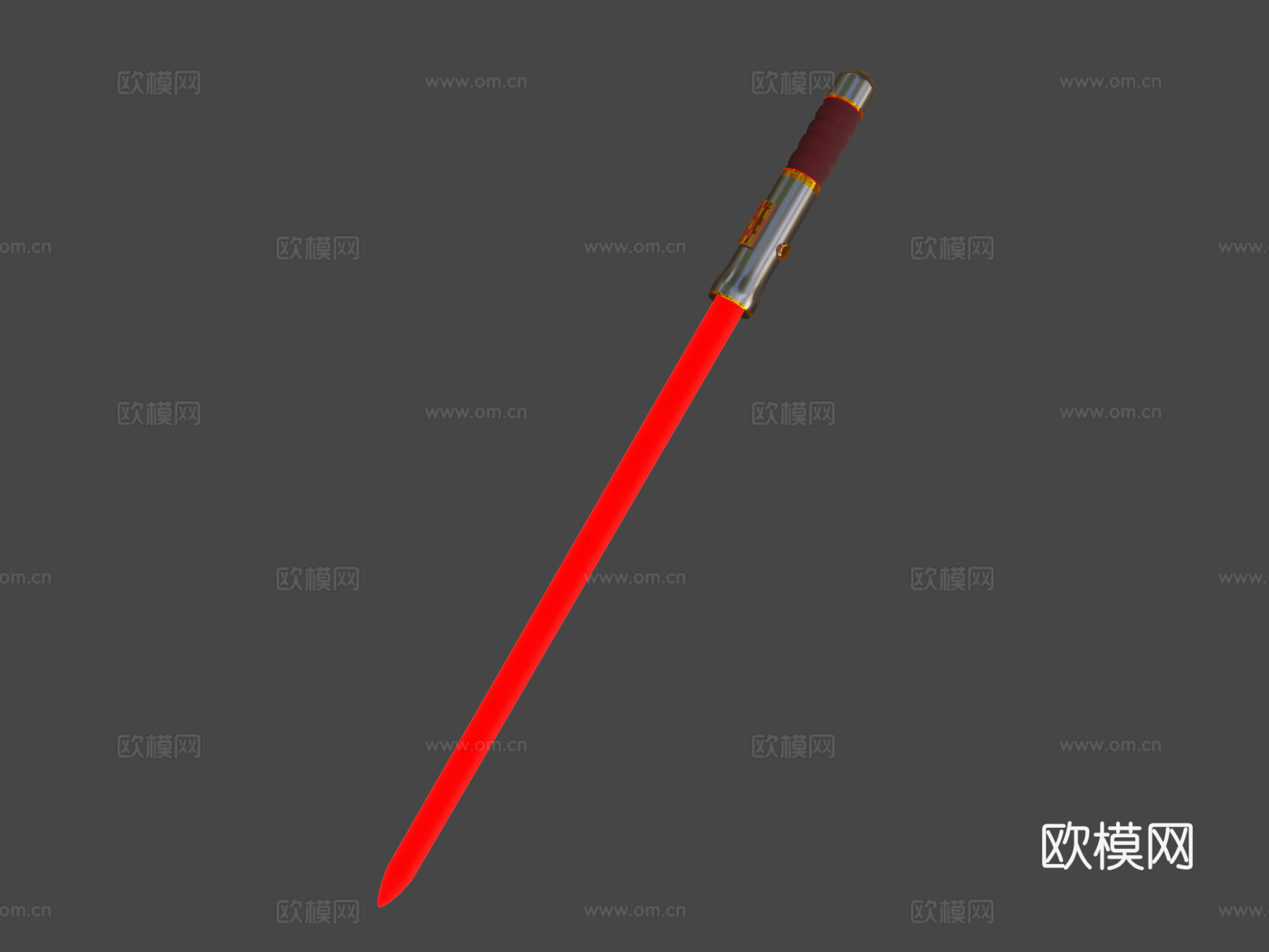 红色光剑3d模型下载（渲染图8）
