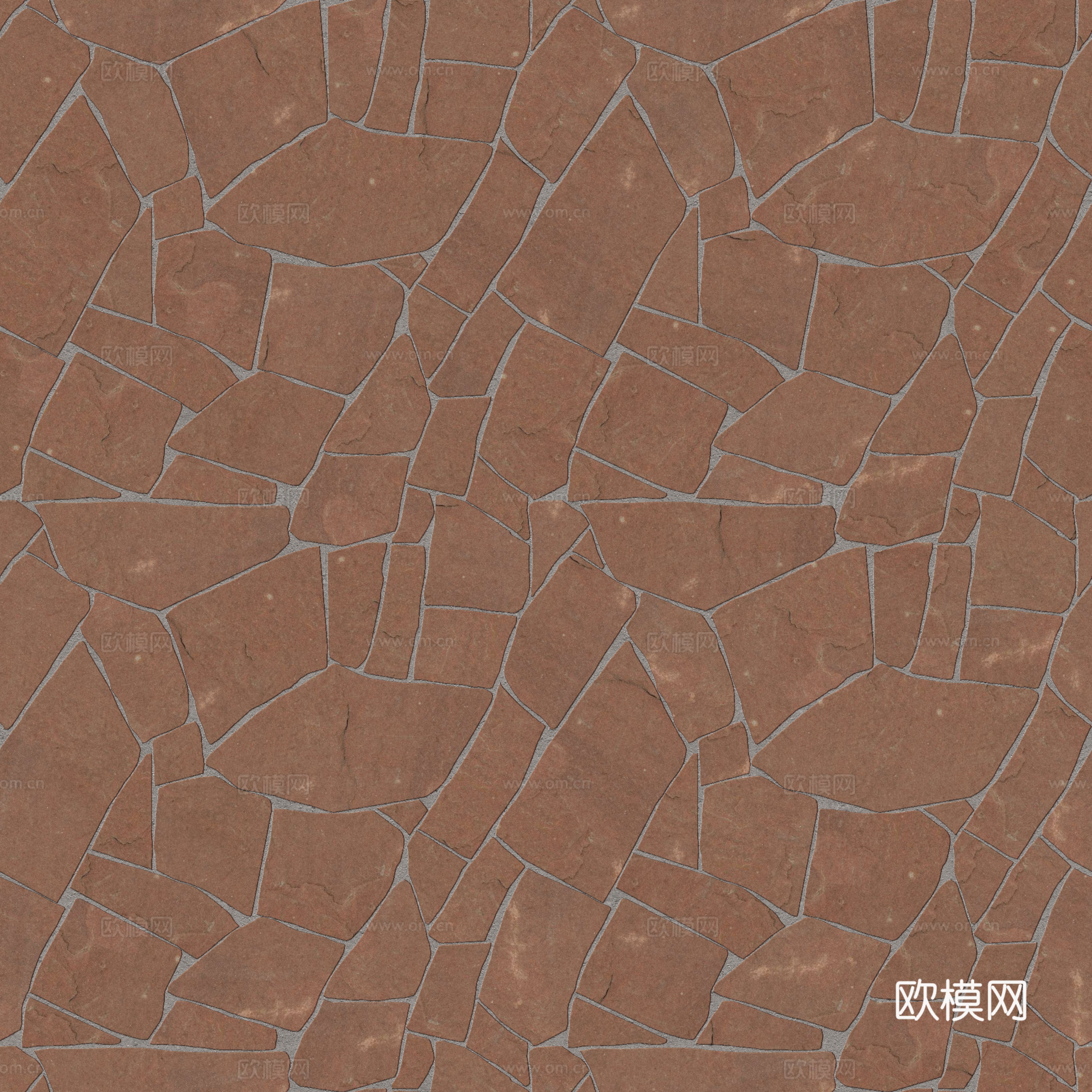 红色砂岩毛石-多边形毛石-破冰纹毛石5