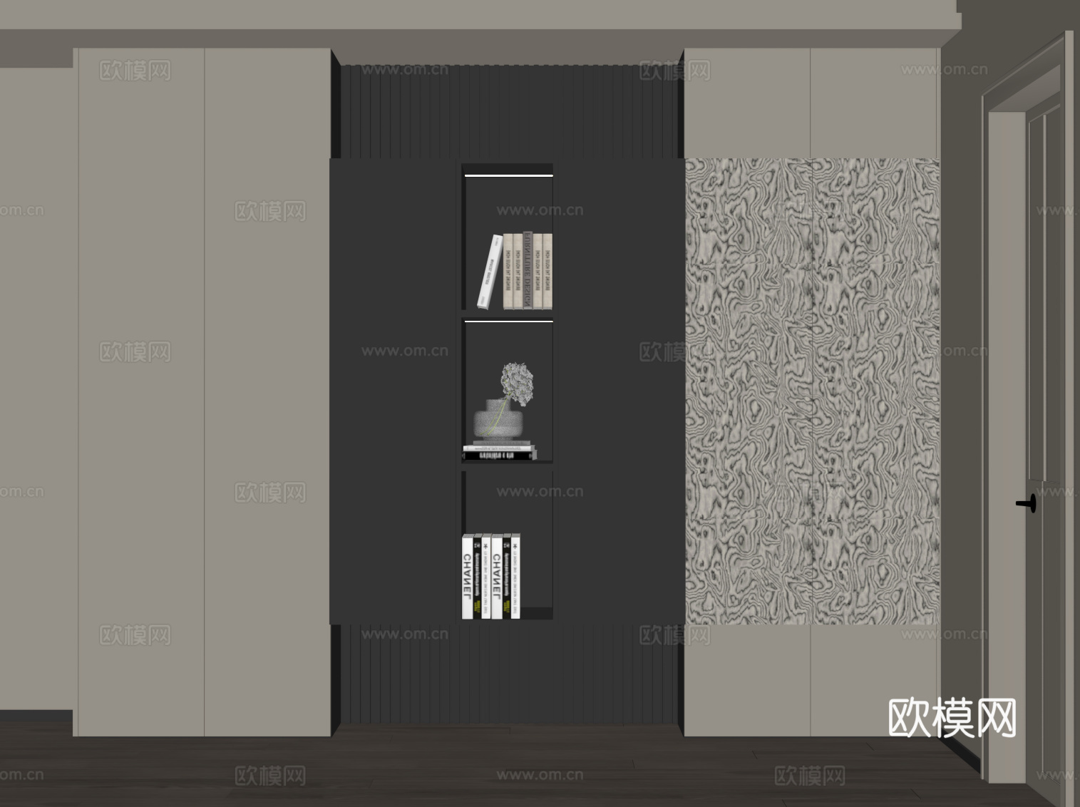 现代玄关柜 装饰柜su模型