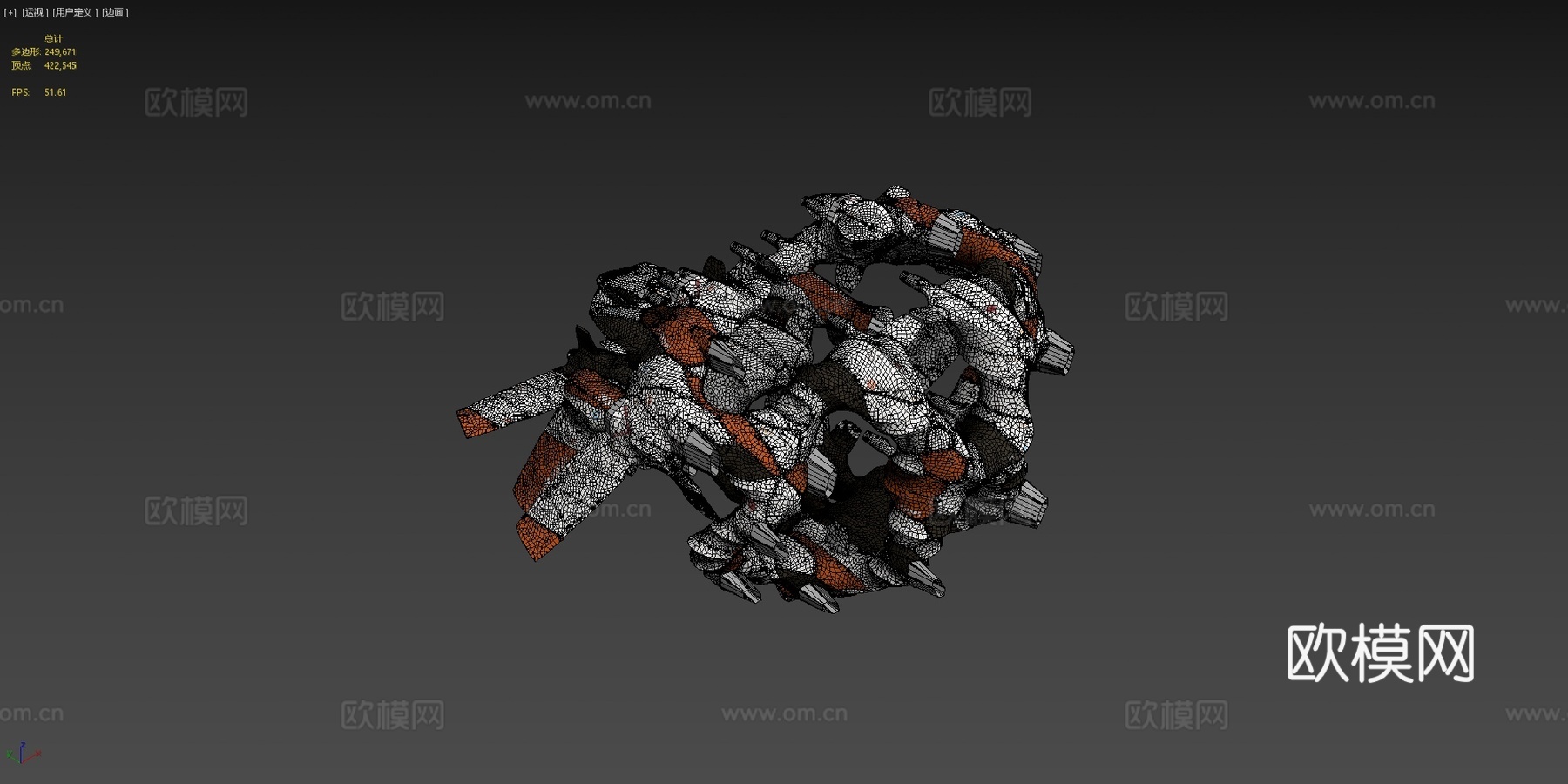 程序化硬表面建模测试9.72浅井13d模型下载（渲染图4）