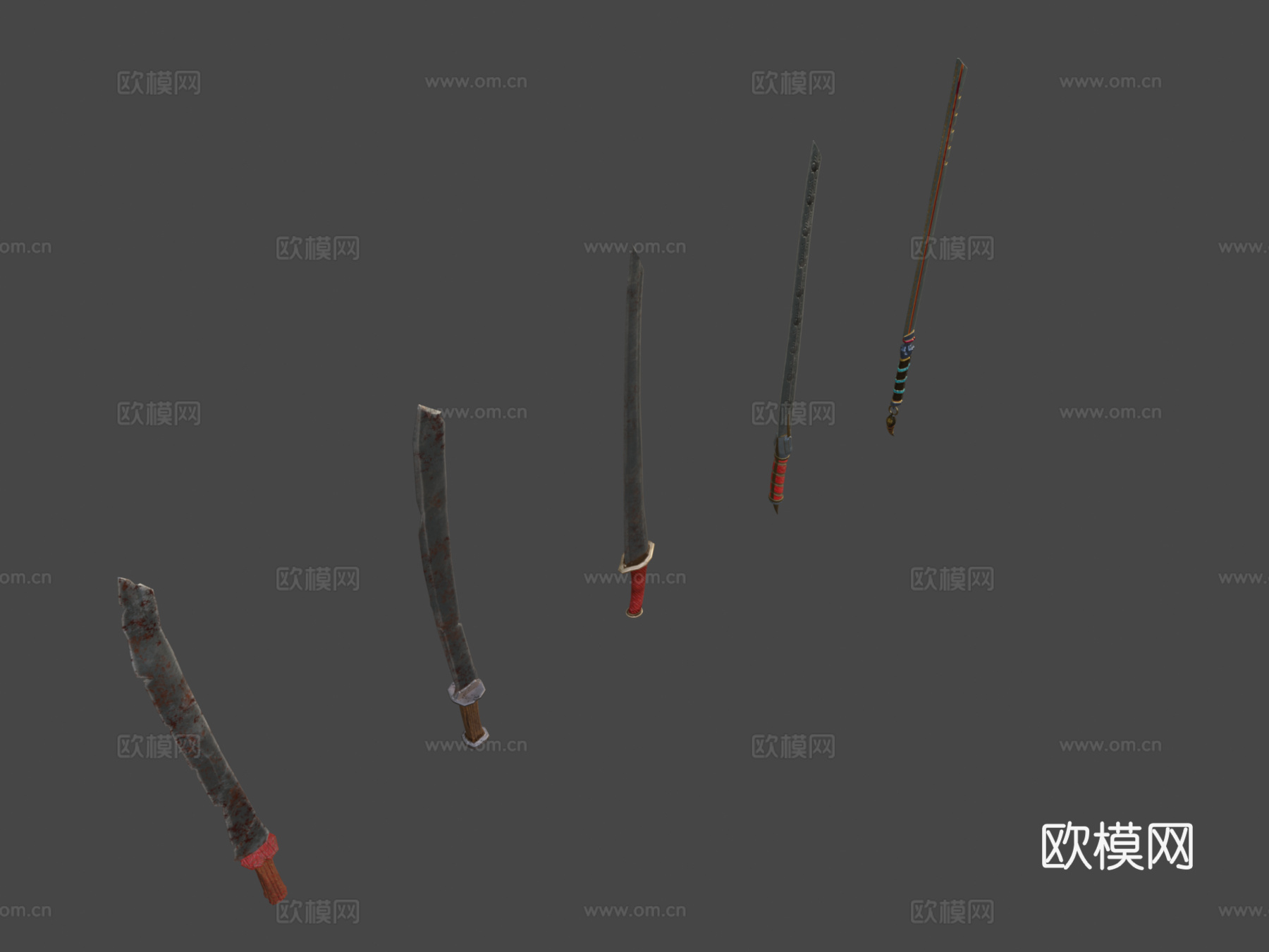 死亡猎人双刃3d模型下载（渲染图1）