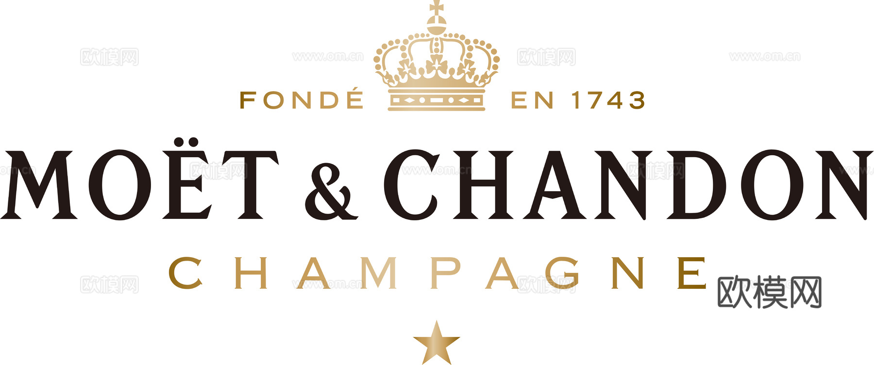 酩悦香槟，白酒品牌logo