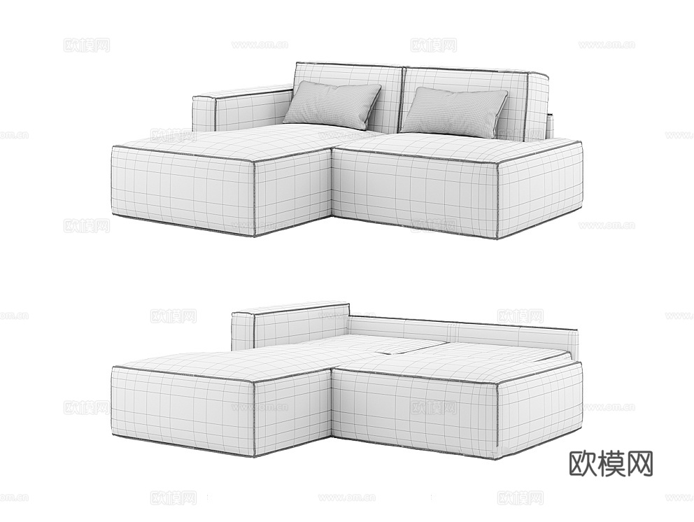 MEBELFORM 二人沙发 沙发床3d模型下载（渲染图5）