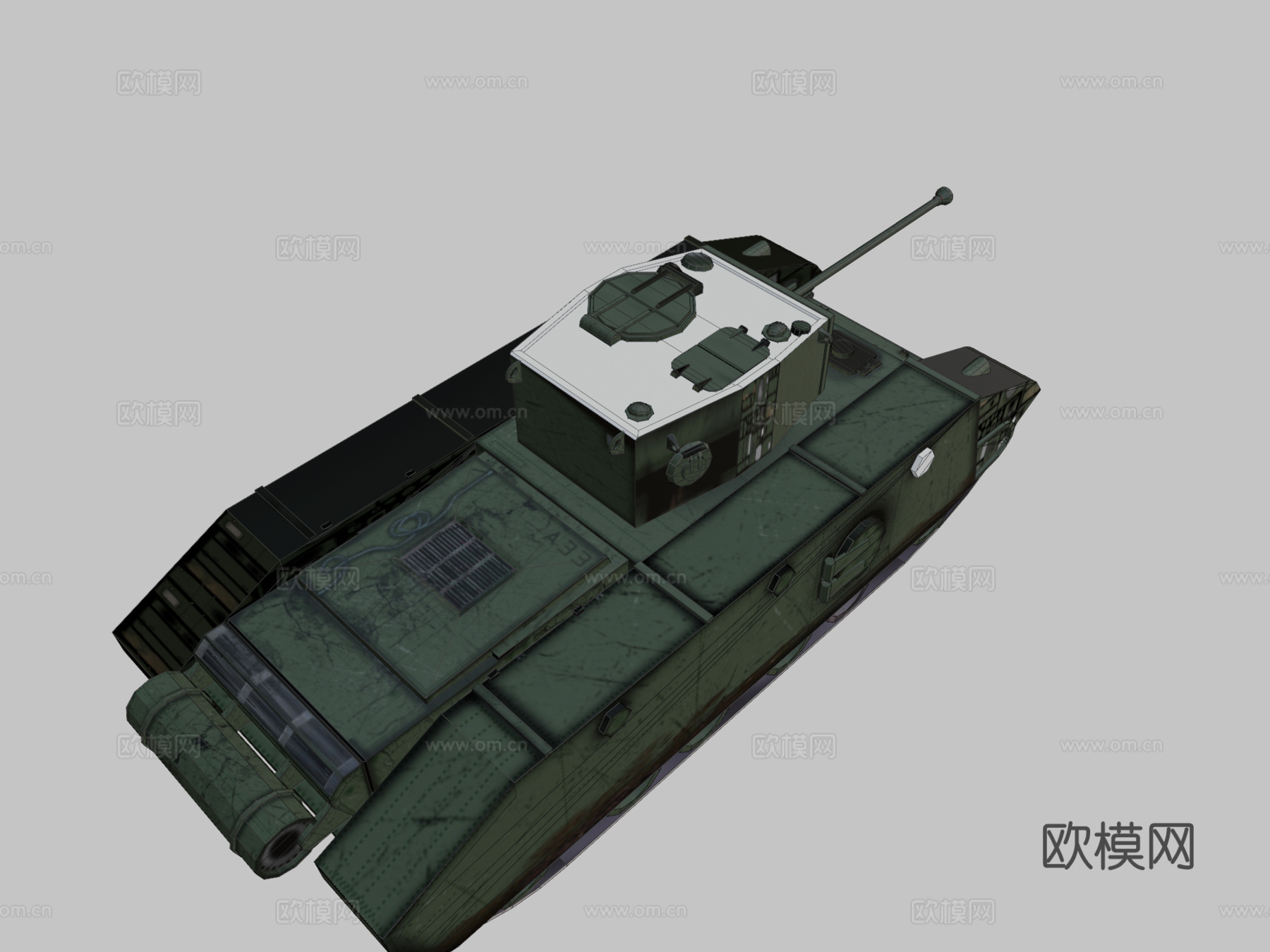 A33卓越者坦克3d模型下载（渲染图2）
