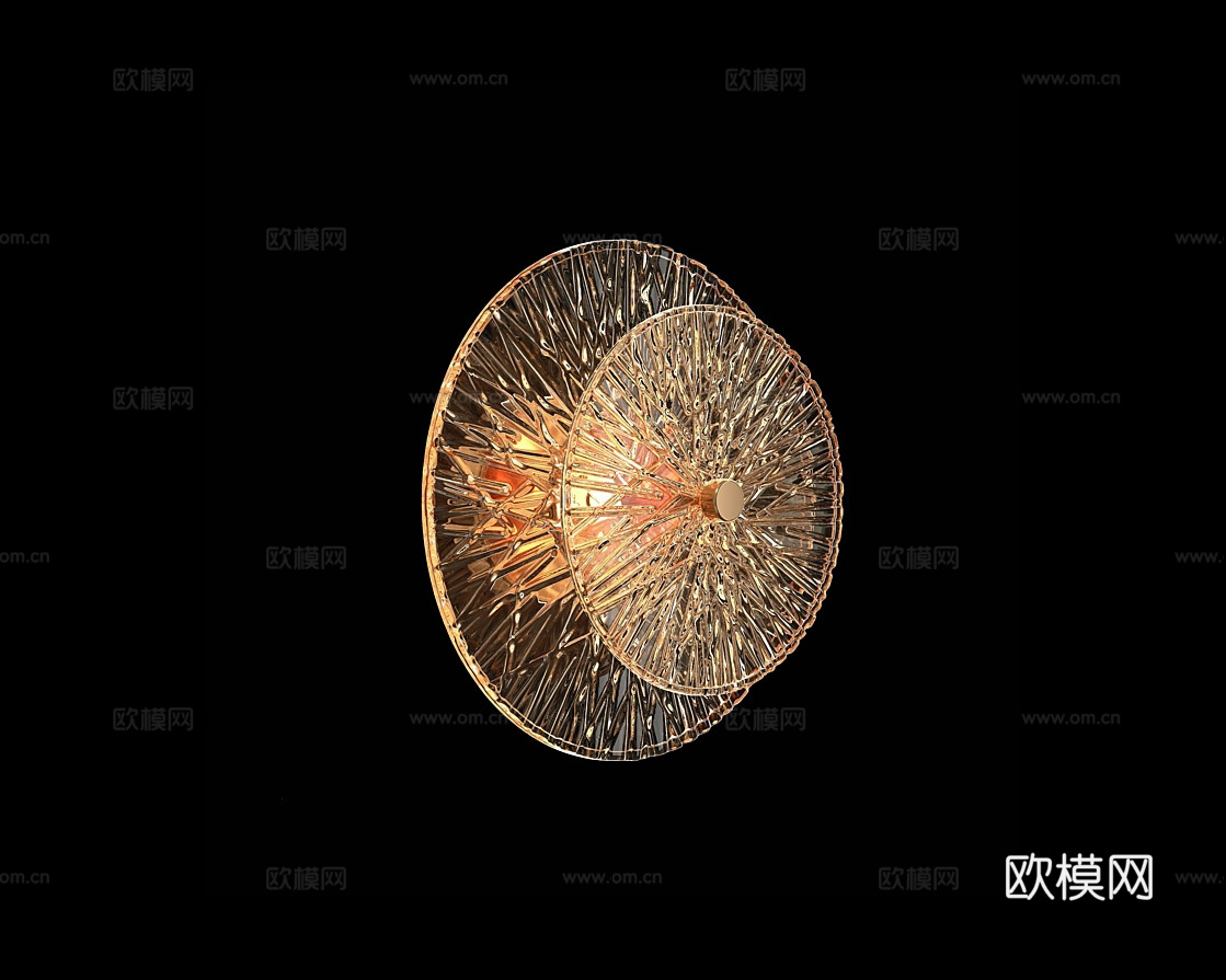 Cloyd 轻奢壁灯3d模型下载（渲染图2）