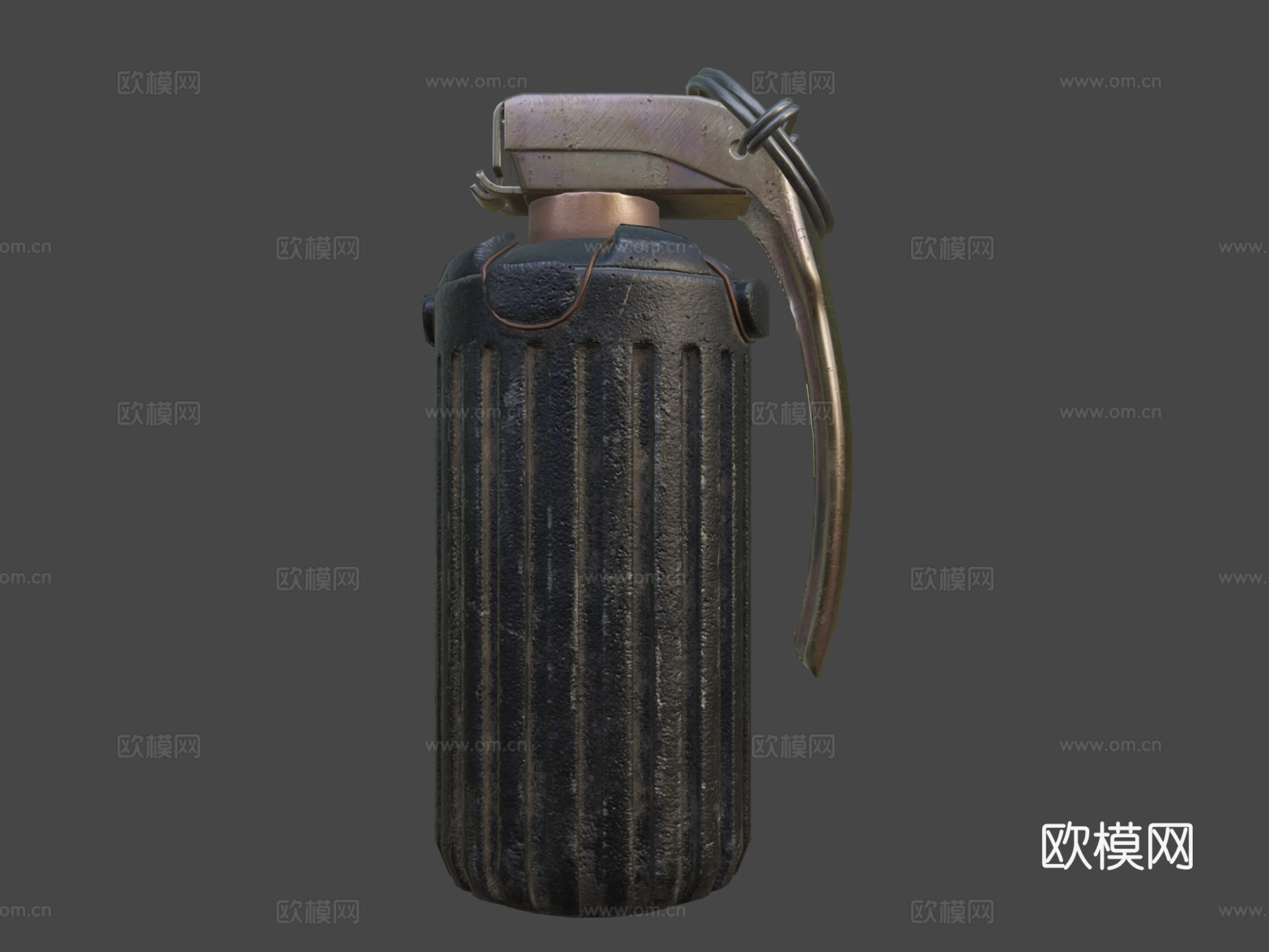 M43破片手榴弹3d模型下载（渲染图7）